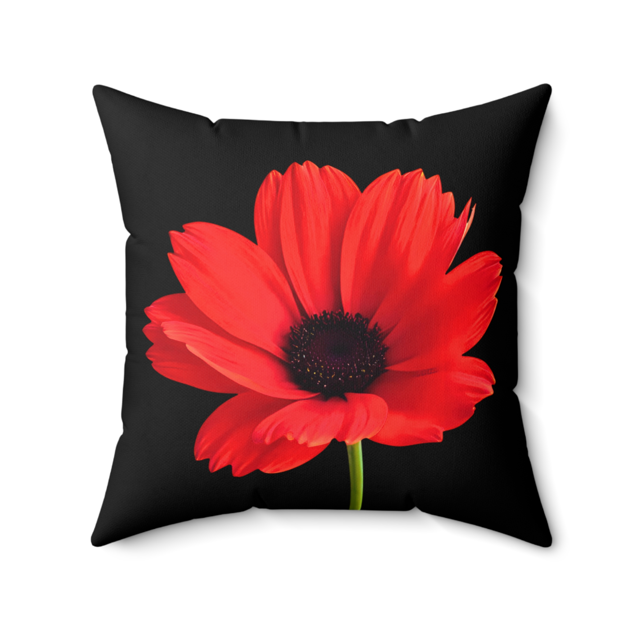 Blooming Poppy Floral Pillow, Decorative Cushion, Home Decor, Flower Print Pillow, Cozy Living Room Accessory, Romantic Toss Pillow, Gift for Her. product thumbnail image