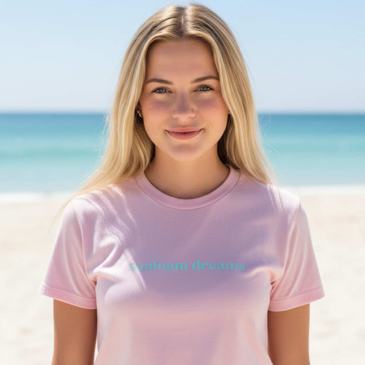 Seafoam Dreams Comfort Tee | From the Seafoam Dreams Collection by Summer Lovin’ Co| Retro Beachwear | Minimalist Ocean product thumbnail image Seafoam Dreams Comfort Tee | From the Seafoam Dreams Collection by Summer Lovin’ Co| Retro Beachwear | Minimalist Ocean product thumbnail image