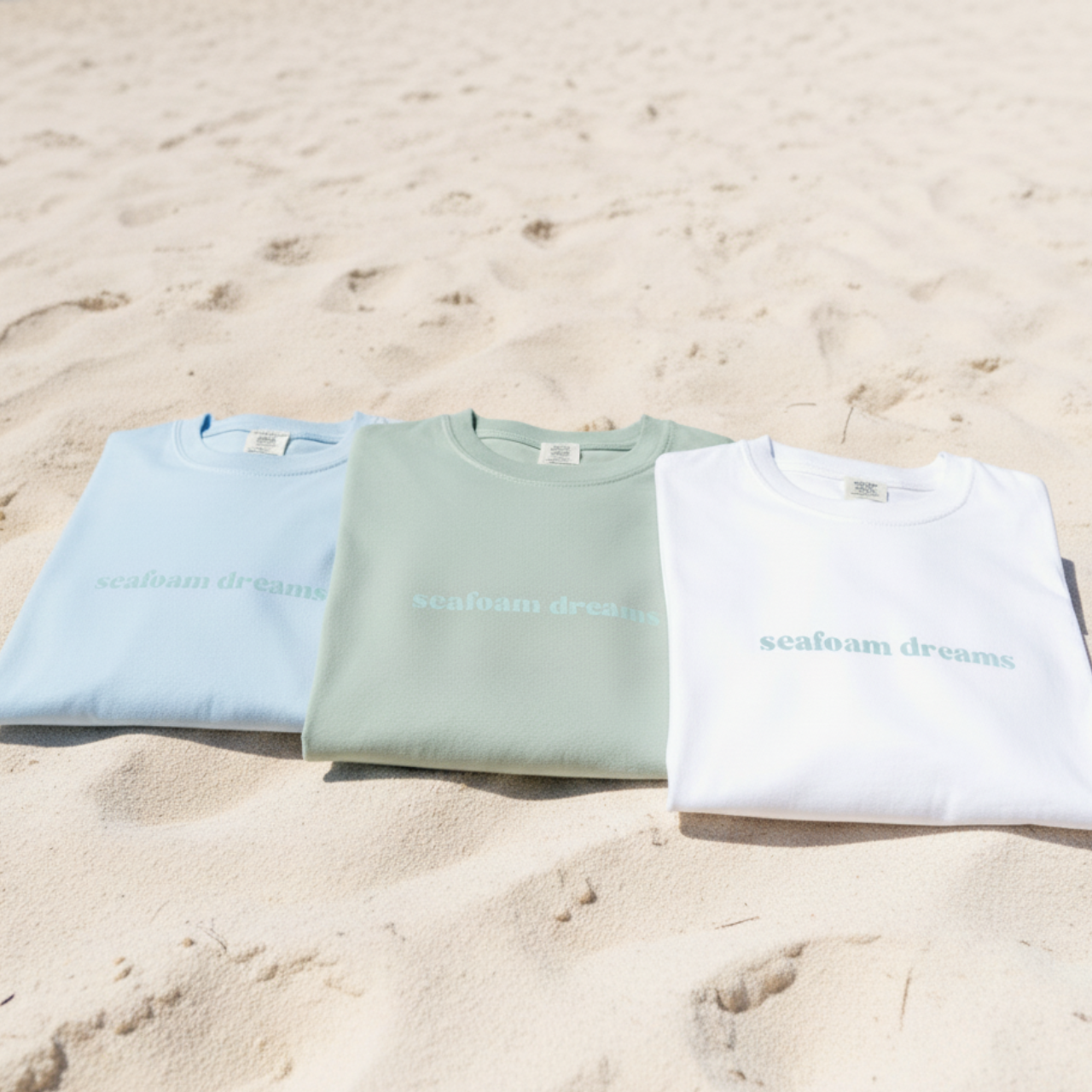 Seafoam Dreams Comfort Tee | From the Seafoam Dreams Collection by Summer Lovin’ Co| Retro Beachwear | Minimalist Ocean product thumbnail image Seafoam Dreams Comfort Tee | From the Seafoam Dreams Collection by Summer Lovin’ Co| Retro Beachwear | Minimalist Ocean product thumbnail image