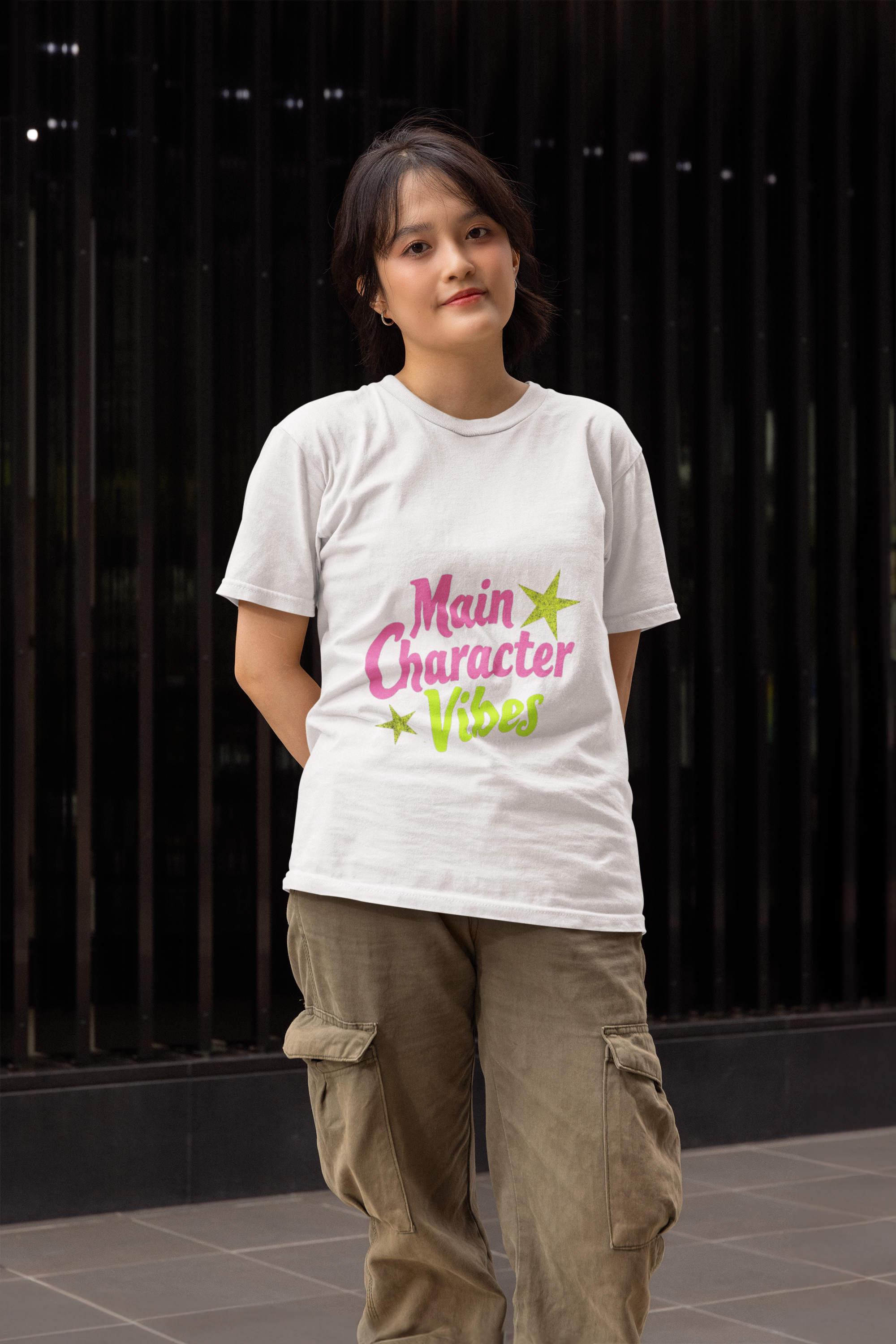 Ladies Main Character Vibes Graphic T-Shirt – Stylish Heavy Cotton Tee Gift Idea Ladies Main Character Vibes Graphic T-Shirt – Stylish Heavy Cotton Tee Gift Idea