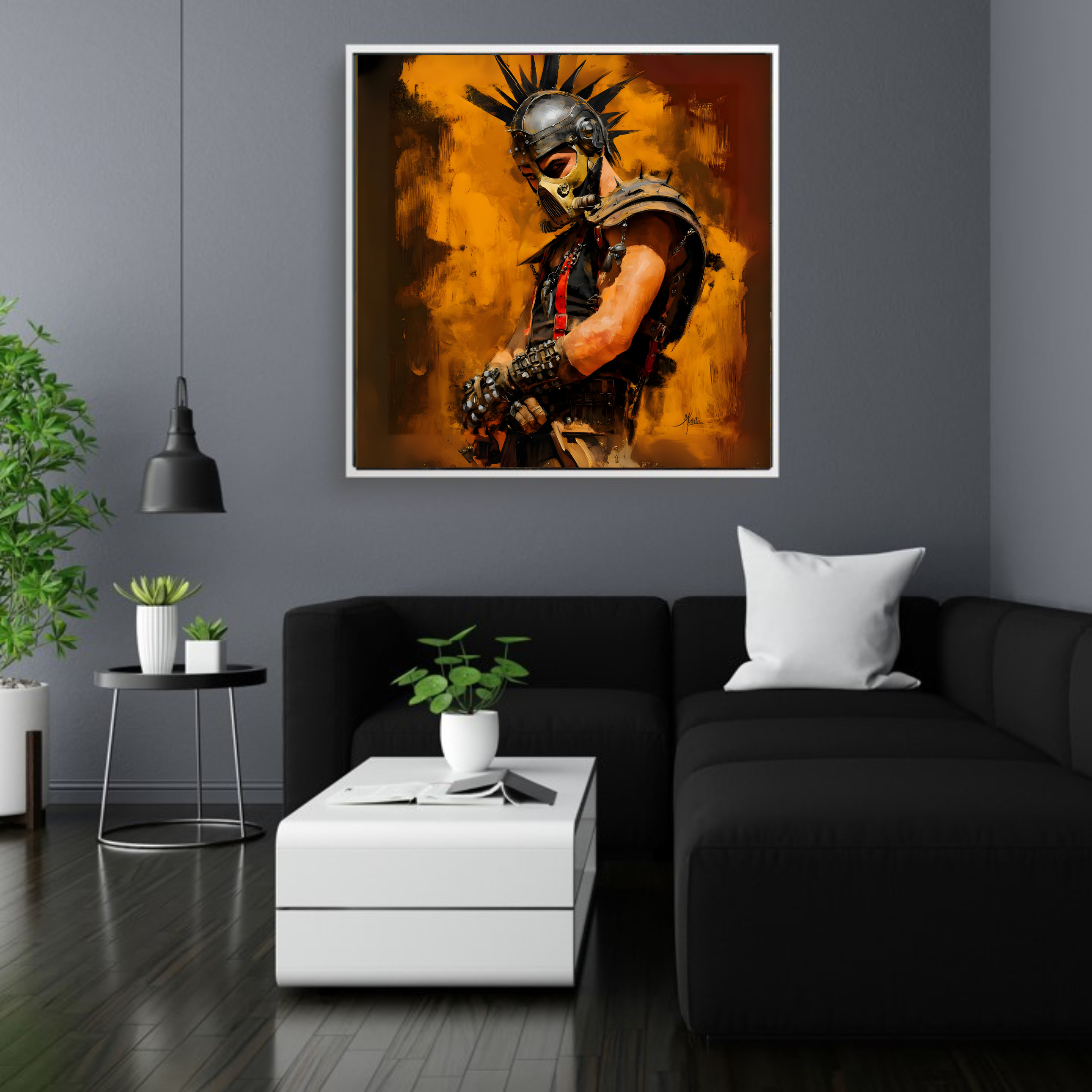 Artistic Silk Poster - Colorful Mad Max Warrior Print for Home &amp; Outdoor Decor product thumbnail image