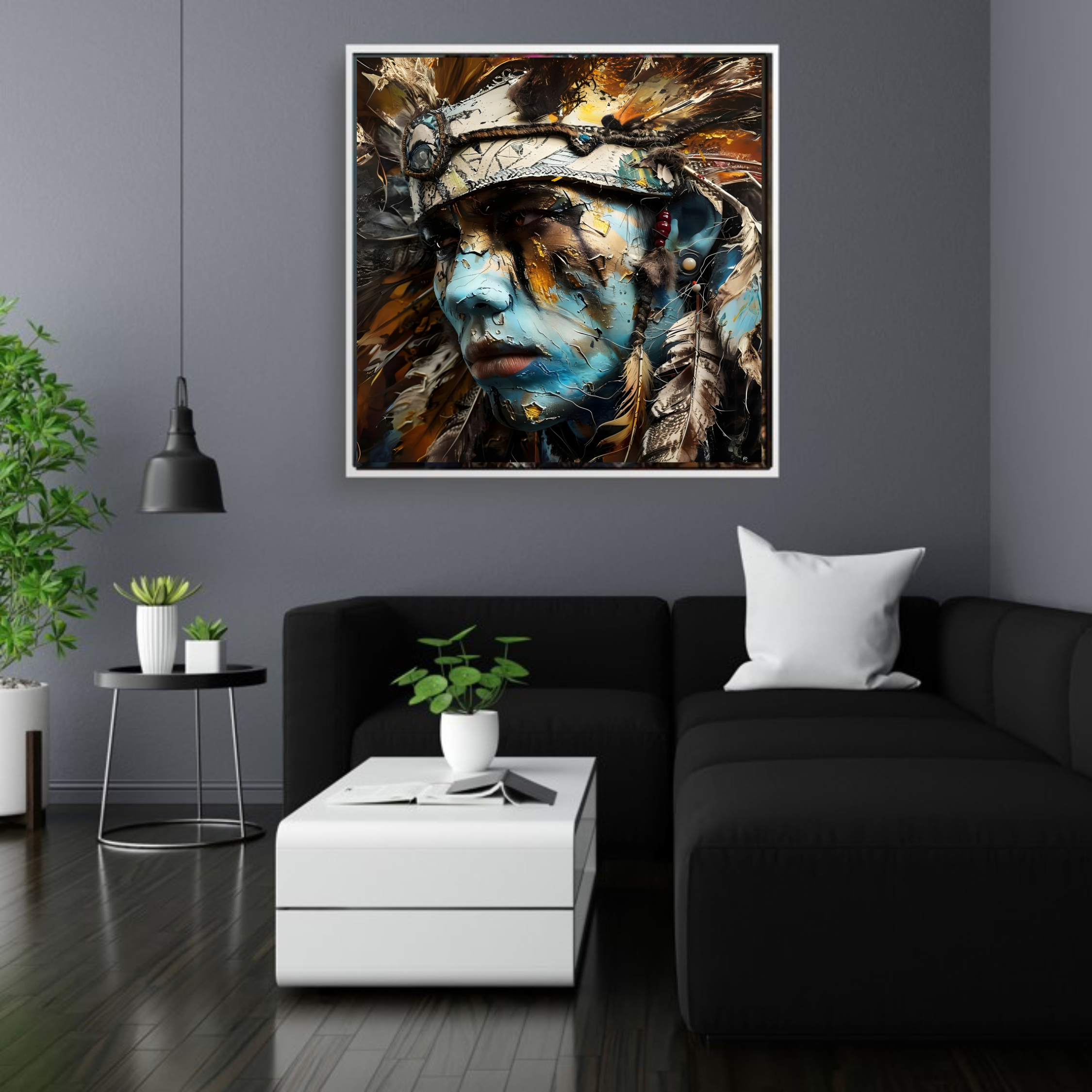 Artistic Silk Poster - Colorful African Warrior Tribal Artwork Print for Home & Outdoor Decor Artistic Silk Poster - Colorful African Warrior Tribal Artwork Print for Home & Outdoor Decor