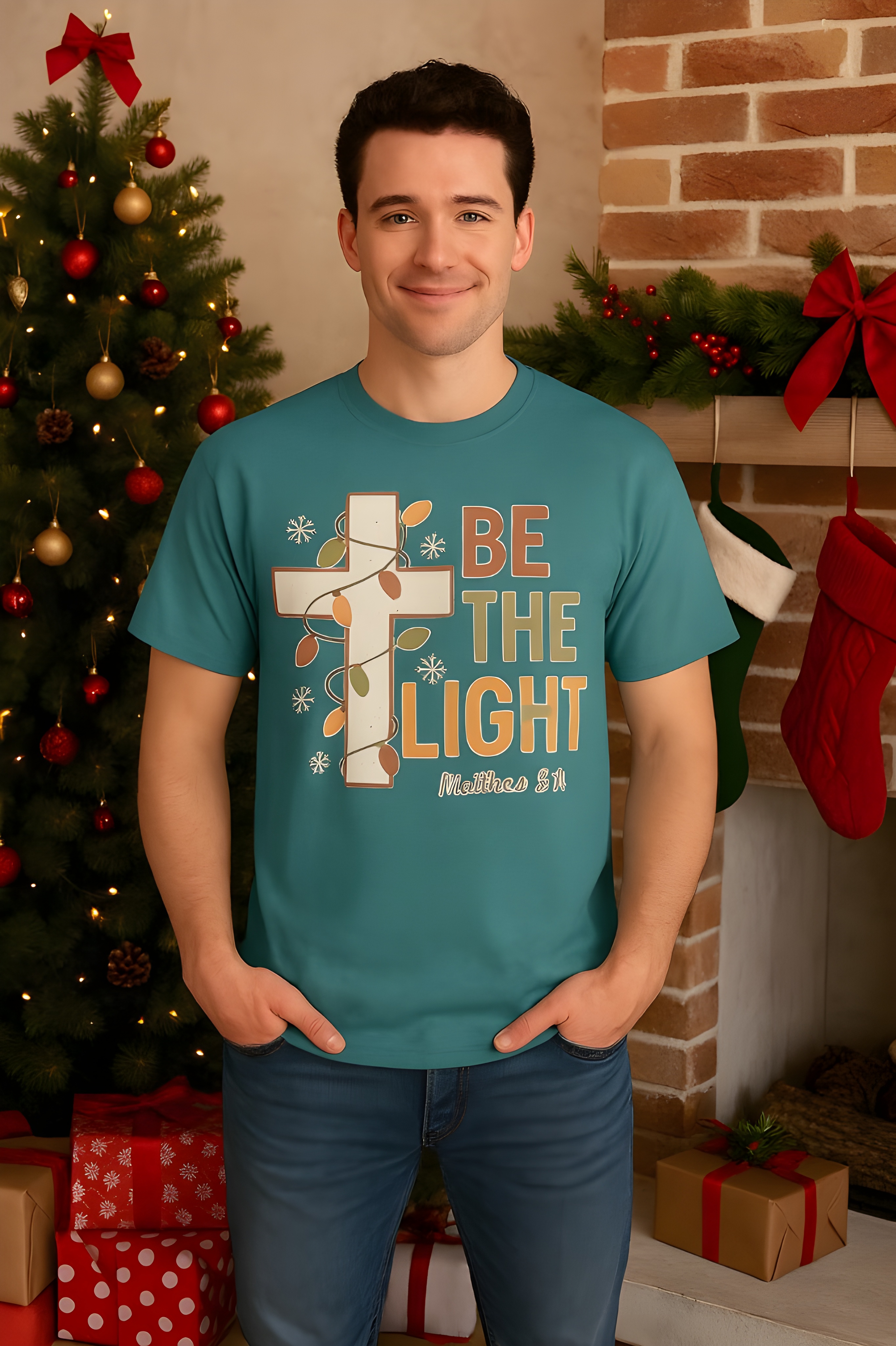Be The Light Matthew 5:14 Christian T-Shirt – Faith-Based Inspirational Shirt for Women and Men, Softstyle Christian Apparel Gift, Jesus Scripture Tee product thumbnail image Be The Light Matthew 5:14 Christian T-Shirt – Faith-Based Inspirational Shirt for Women and Men, Softstyle Christian Apparel Gift, Jesus Scripture Tee product thumbnail image