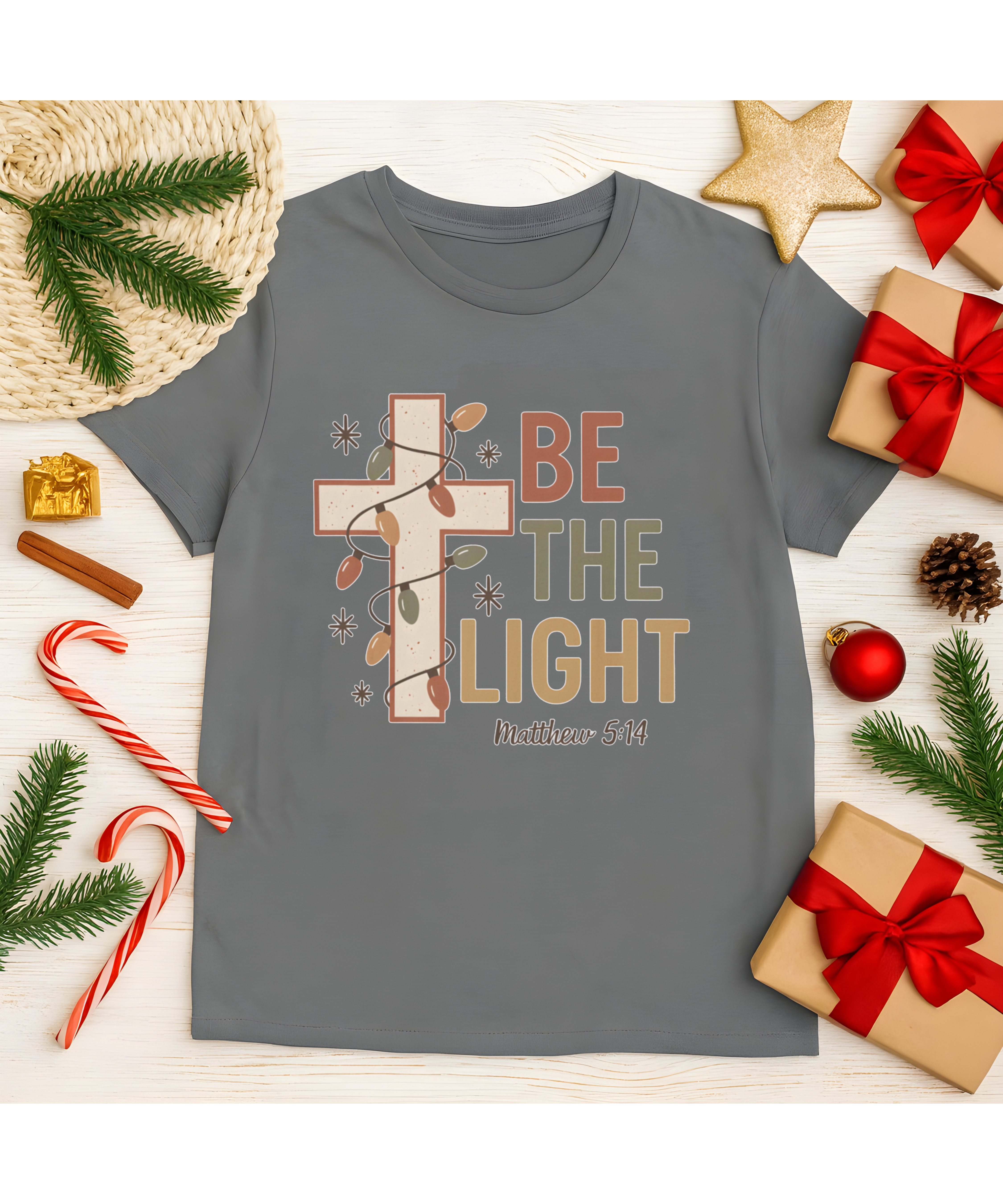 Be The Light Matthew 5:14 Christian T-Shirt – Faith-Based Inspirational Shirt for Women and Men, Softstyle Christian Apparel Gift, Jesus Scripture Tee product thumbnail image Be The Light Matthew 5:14 Christian T-Shirt – Faith-Based Inspirational Shirt for Women and Men, Softstyle Christian Apparel Gift, Jesus Scripture Tee product thumbnail image