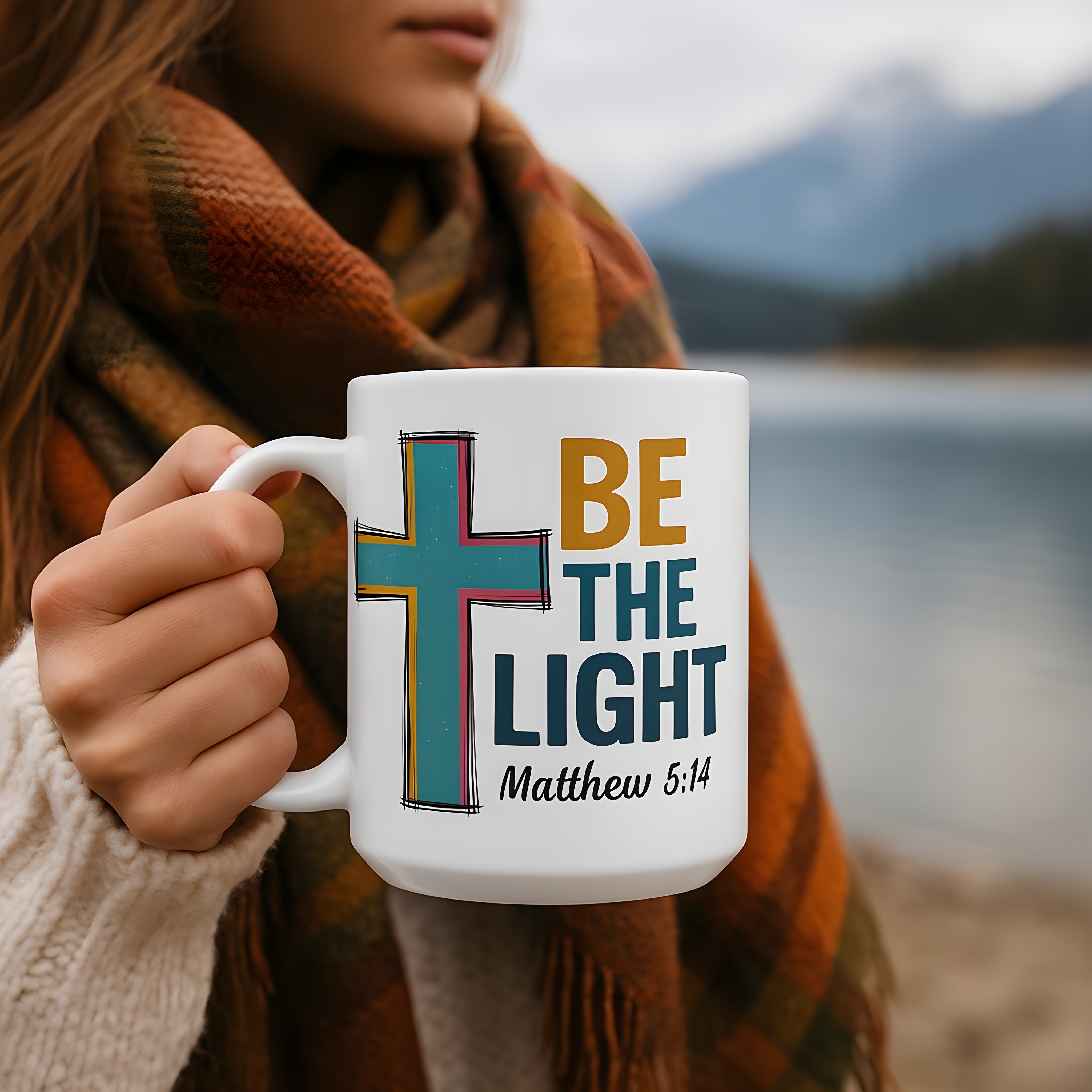 Be The Light Matthew 5:14 Christian Mug – Faith and Coffee Cup with Bible Verse, Inspirational Gift for Women and Men, Dishwasher & Microwave Safe 11oz or 15oz product thumbnail image Be The Light Matthew 5:14 Christian Mug – Faith and Coffee Cup with Bible Verse, Inspirational Gift for Women and Men, Dishwasher & Microwave Safe 11oz or 15oz product thumbnail image