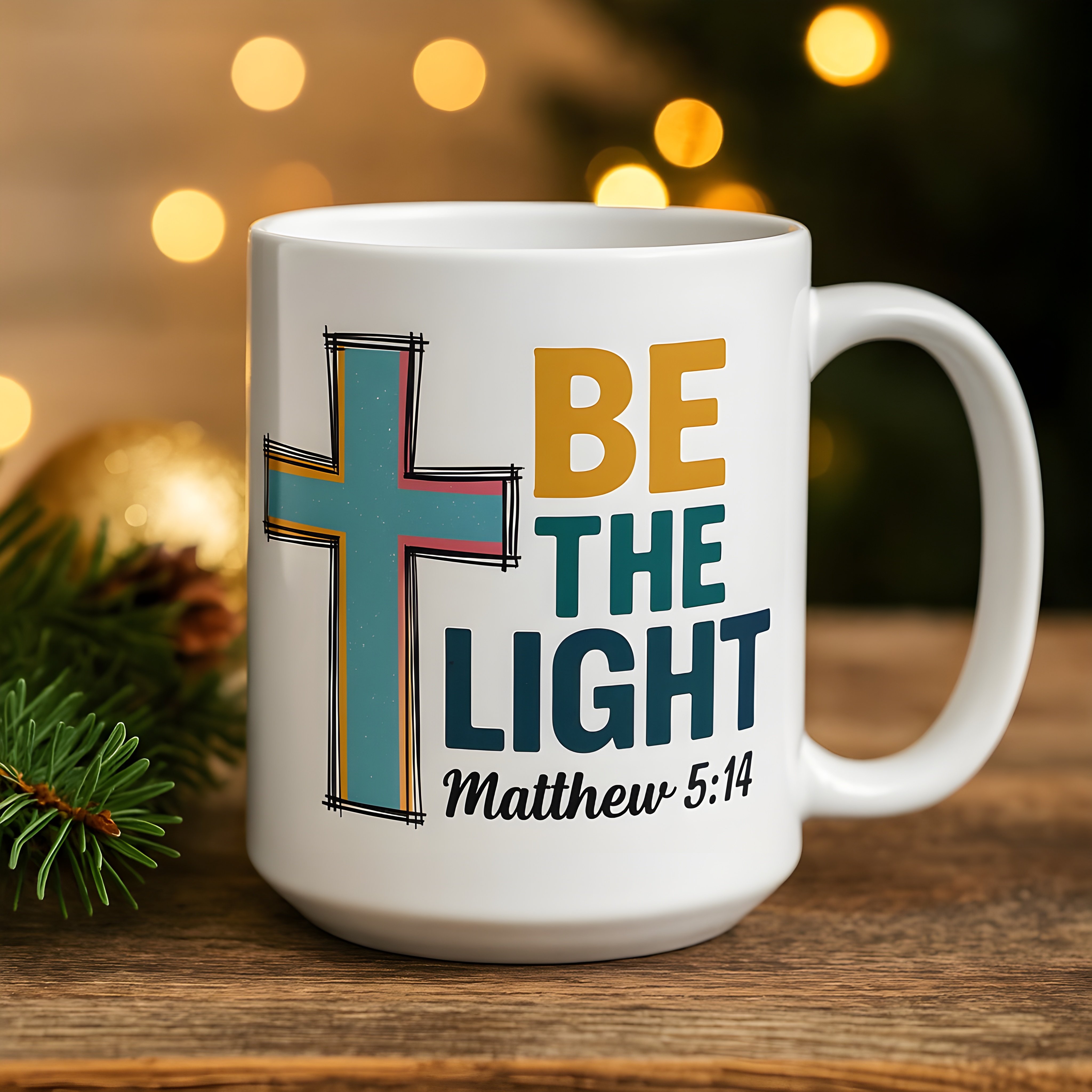 Be The Light Matthew 5:14 Christian Mug – Faith and Coffee Cup with Bible Verse, Inspirational Gift for Women and Men, Dishwasher & Microwave Safe 11oz or 15oz Be The Light Matthew 5:14 Christian Mug – Faith and Coffee Cup with Bible Verse, Inspirational Gift for Women and Men, Dishwasher & Microwave Safe 11oz or 15oz
