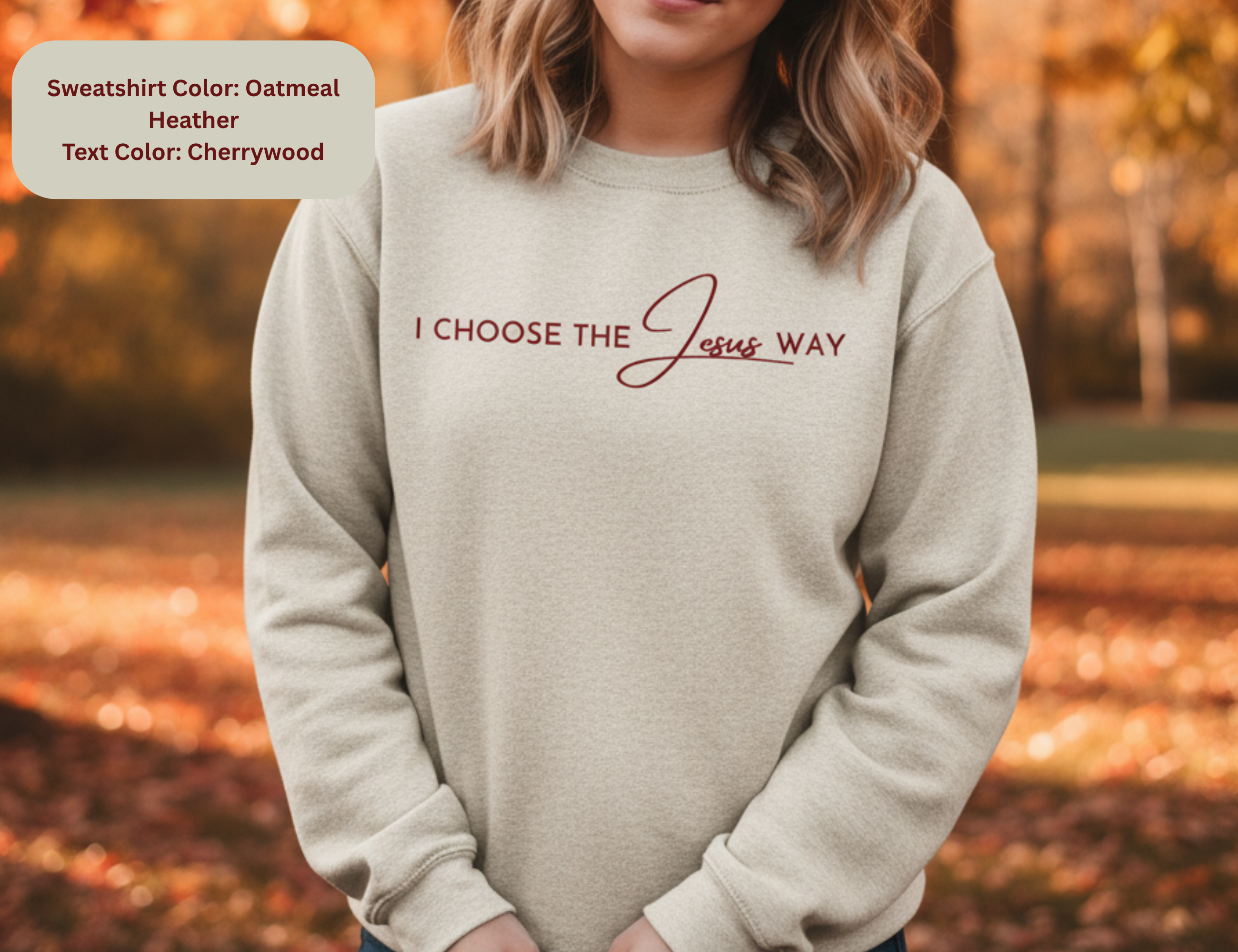 I Choose the Jesus Way Sweatshirt - Lane Seven product thumbnail image I Choose the Jesus Way Sweatshirt - Lane Seven product thumbnail image