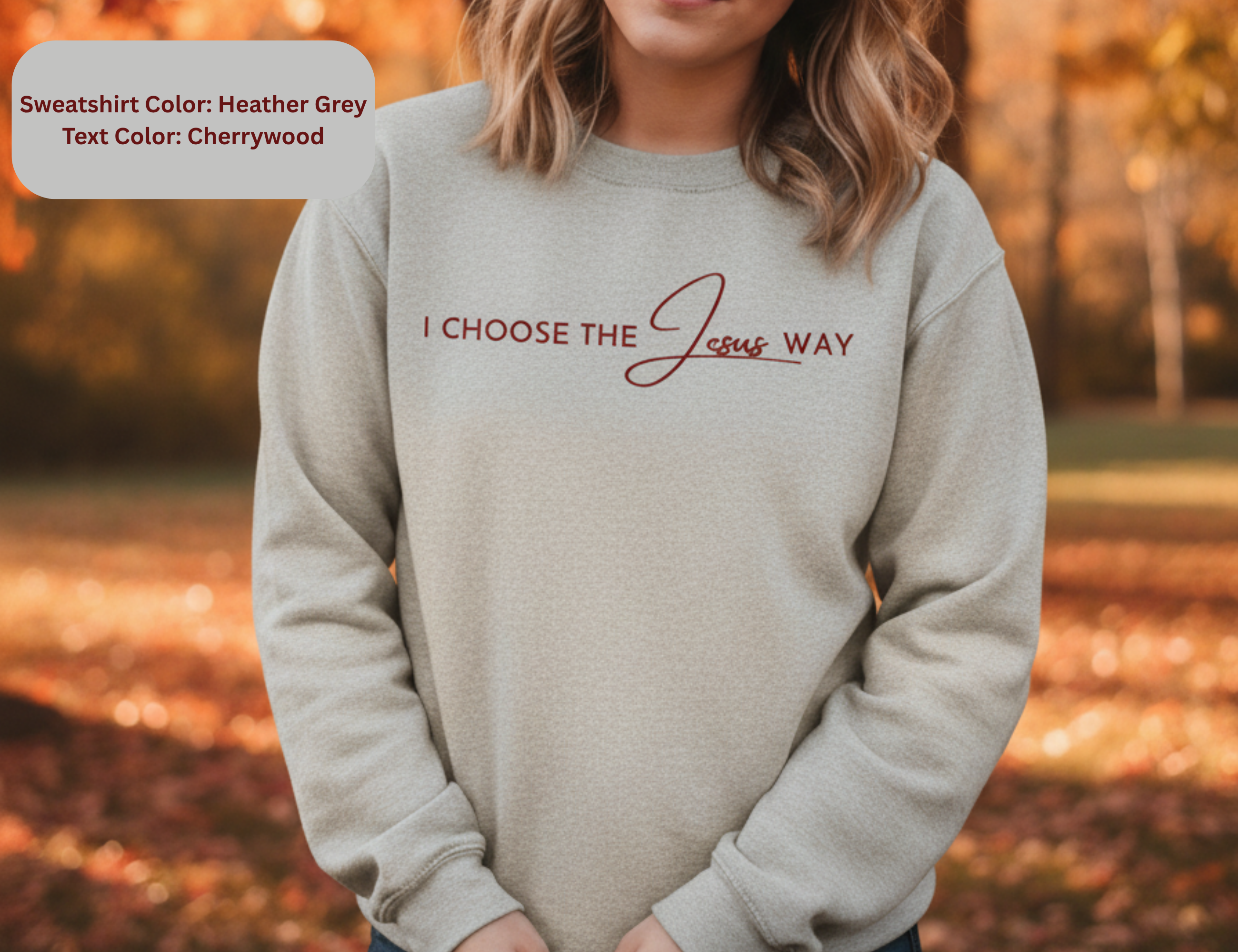 I Choose the Jesus Way Sweatshirt - Lane Seven product thumbnail image