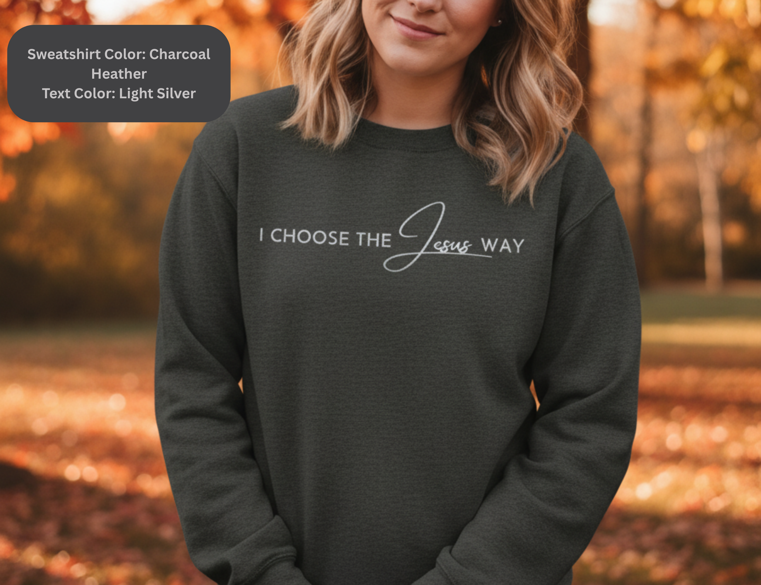 I Choose the Jesus Way Sweatshirt - Lane Seven product thumbnail image