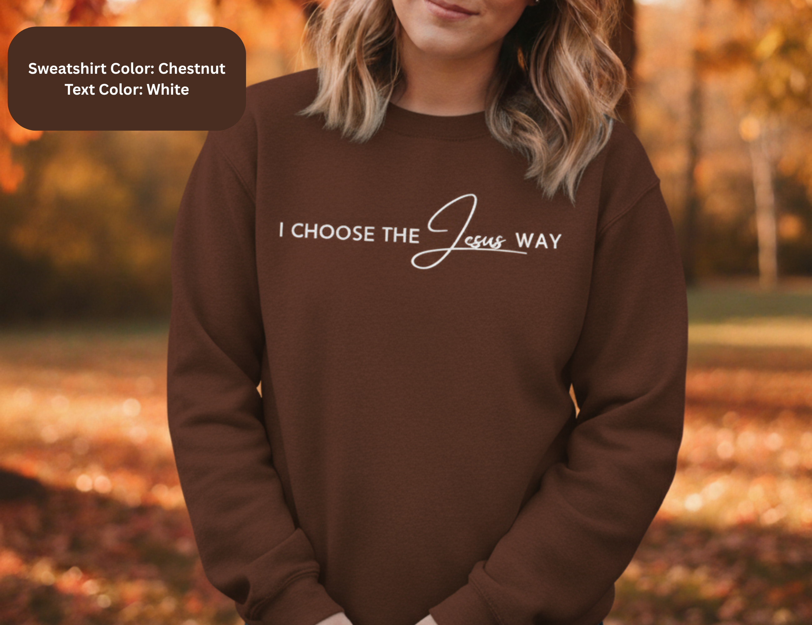 I Choose the Jesus Way Sweatshirt - Lane Seven product thumbnail image I Choose the Jesus Way Sweatshirt - Lane Seven product thumbnail image