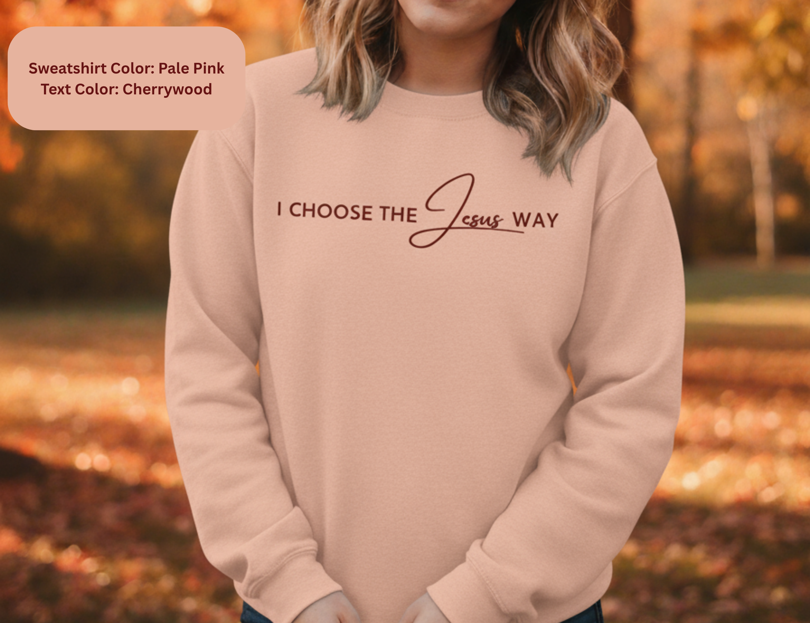 I Choose the Jesus Way Sweatshirt - Lane Seven product thumbnail image I Choose the Jesus Way Sweatshirt - Lane Seven product thumbnail image