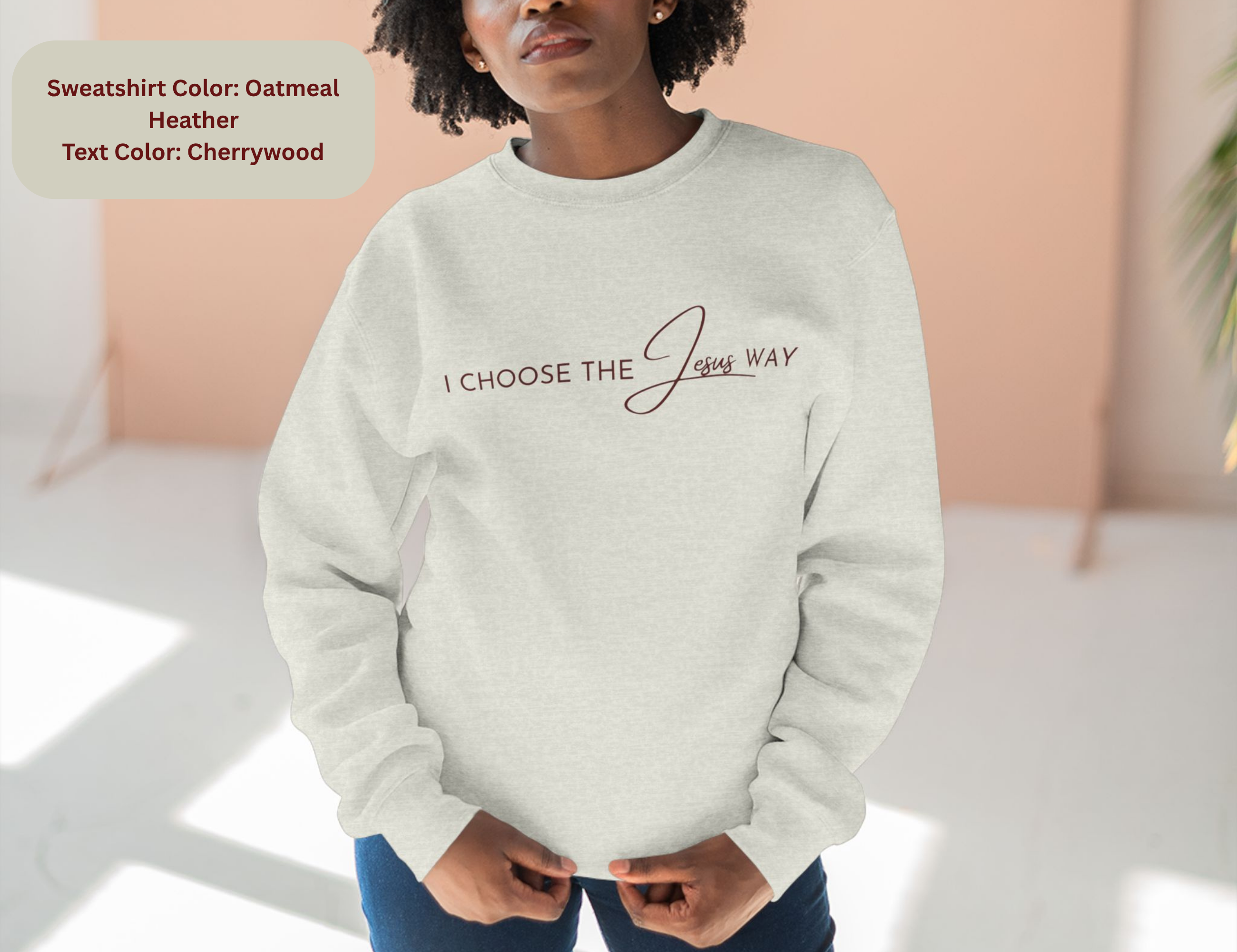 I Choose the Jesus Way Sweatshirt - Lane Seven product thumbnail image