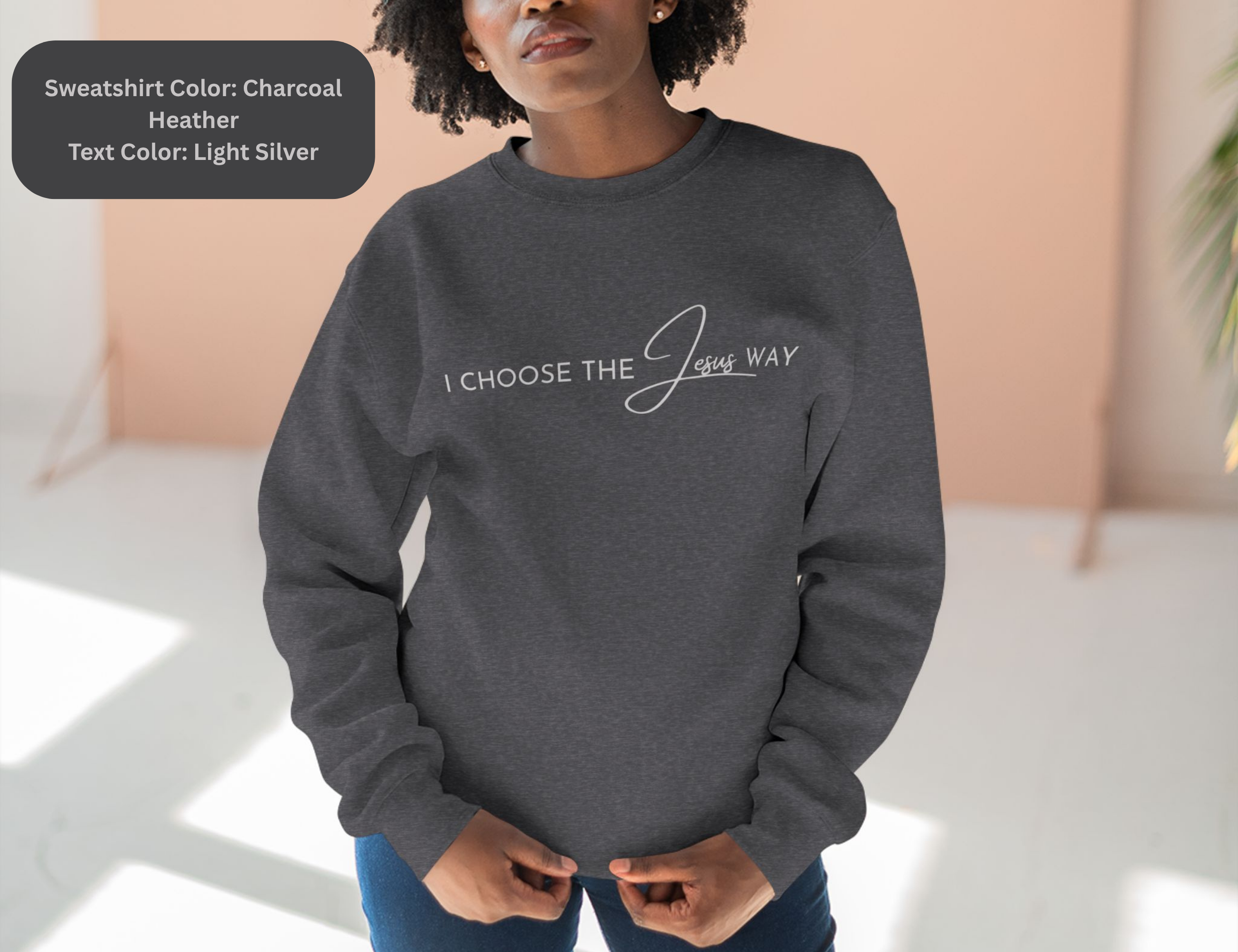 I Choose the Jesus Way Sweatshirt - Lane Seven product thumbnail image I Choose the Jesus Way Sweatshirt - Lane Seven product thumbnail image