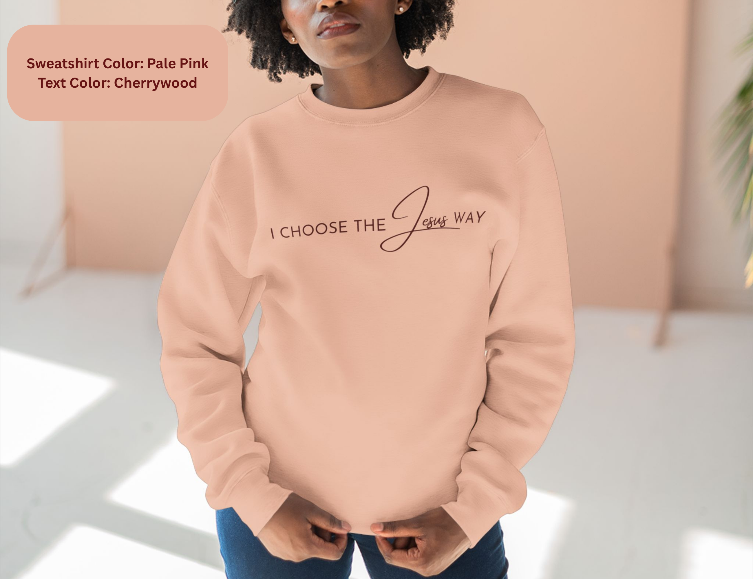 I Choose the Jesus Way Sweatshirt - Lane Seven product thumbnail image
