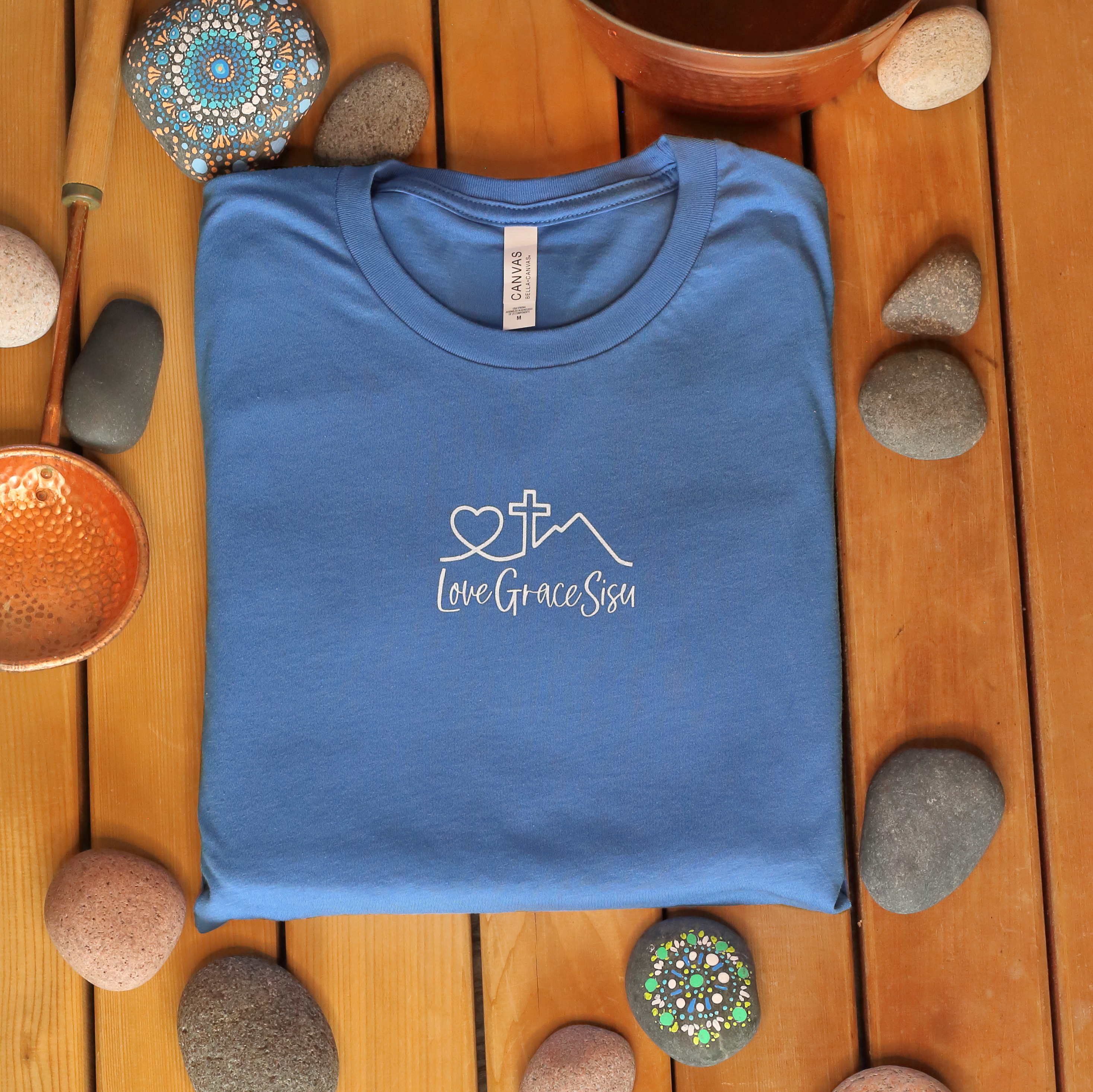 Love-Grace-Sisu Lightweight T-Shirt | Soft Cotton Bella+Canvas 3001 | Unisex Sizing product thumbnail image Love-Grace-Sisu Lightweight T-Shirt | Soft Cotton Bella+Canvas 3001 | Unisex Sizing product thumbnail image