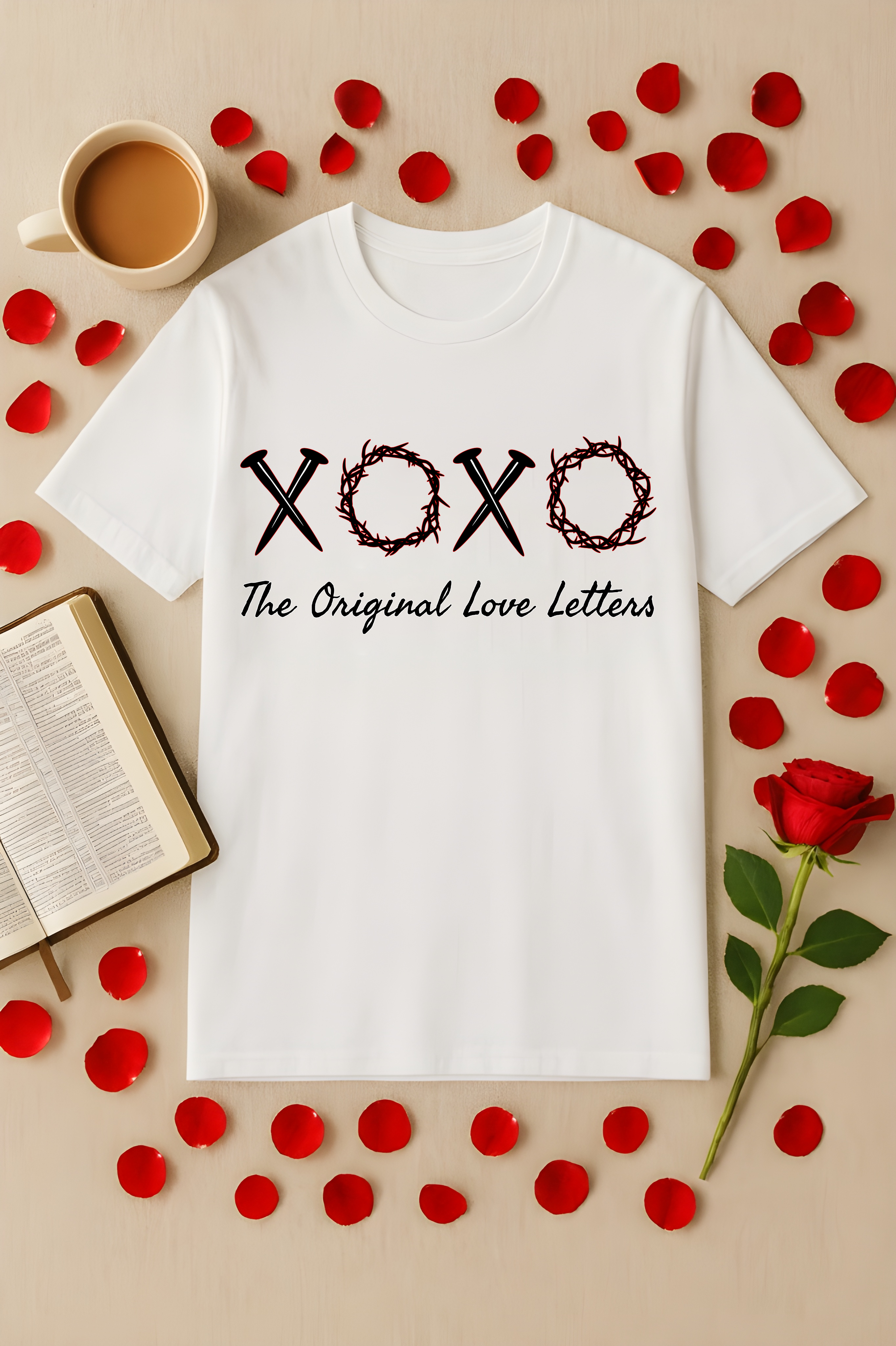 The Original Love Letters  Softstyle T-Shirt, XOXO, Casual Wear, Gift for Him/Her, Valentine's Day, Anniversary, Relationship, Christian Apparel product thumbnail image