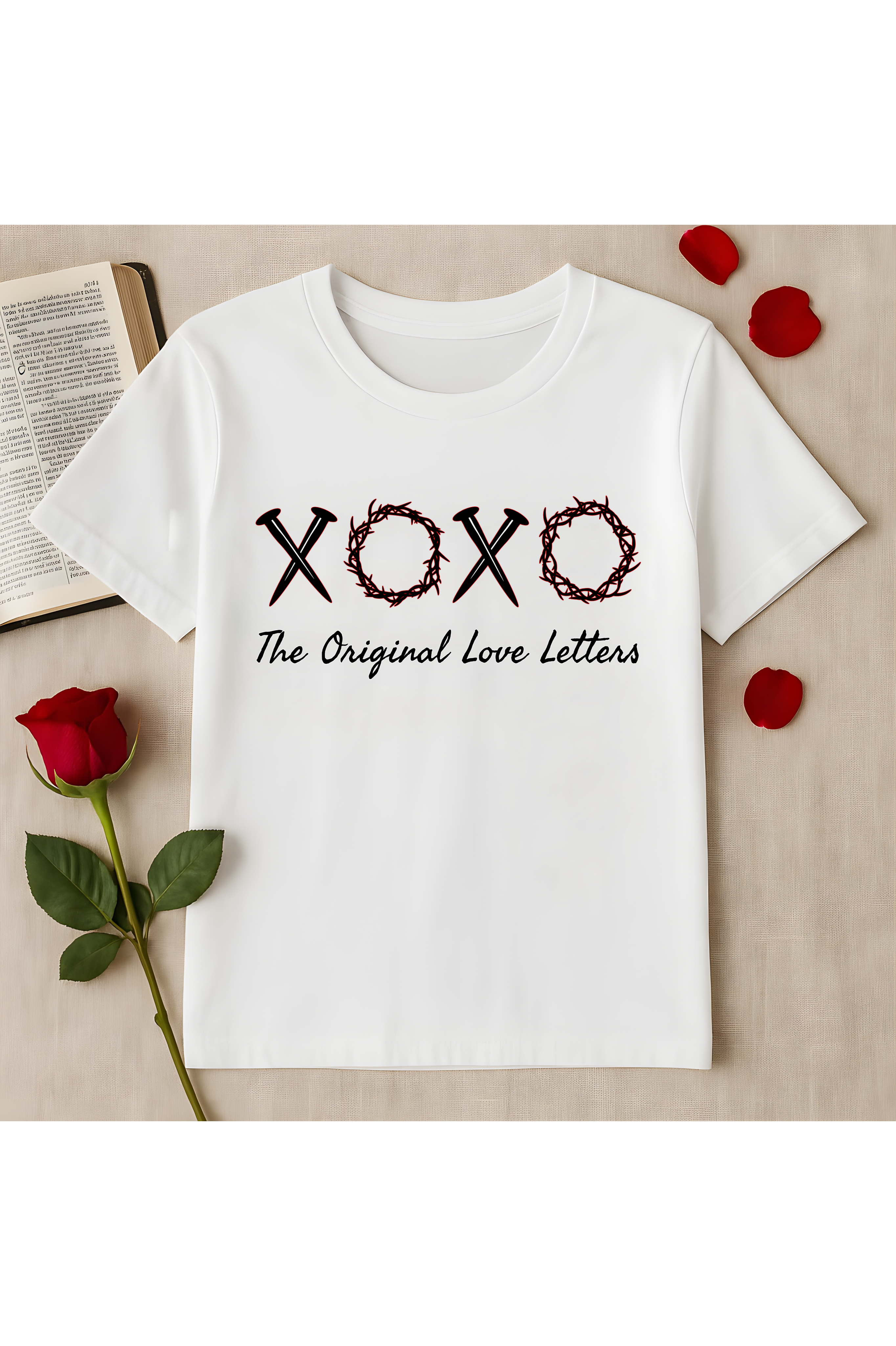 The Original Love Letters Softstyle T-Shirt, XOXO, Casual Wear, Gift for Him/Her, Valentine's Day, Anniversary, Relationship, Christian Apparel product thumbnail image The Original Love Letters Softstyle T-Shirt, XOXO, Casual Wear, Gift for Him/Her, Valentine's Day, Anniversary, Relationship, Christian Apparel product thumbnail image