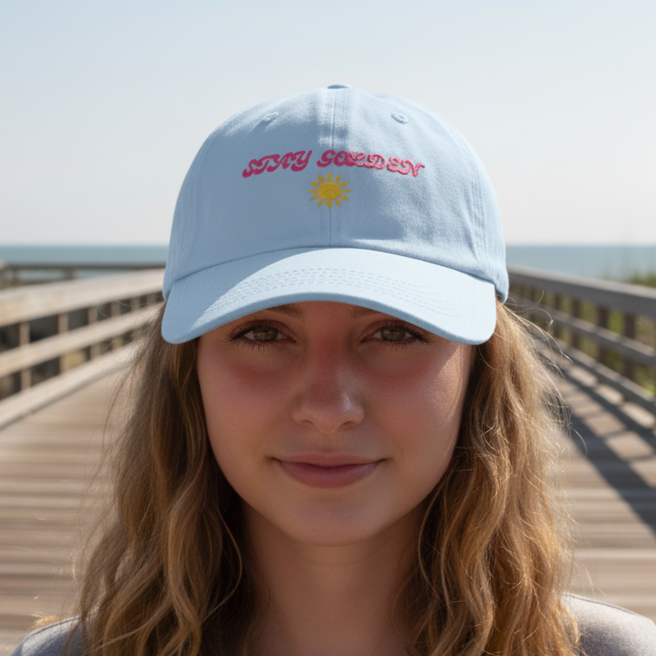 Stay Golden Embroidered Dad Hat | Seafoam Dreams Collection | Retro Beach Vibes Stay Golden Embroidered Dad Hat | Seafoam Dreams Collection | Retro Beach Vibes