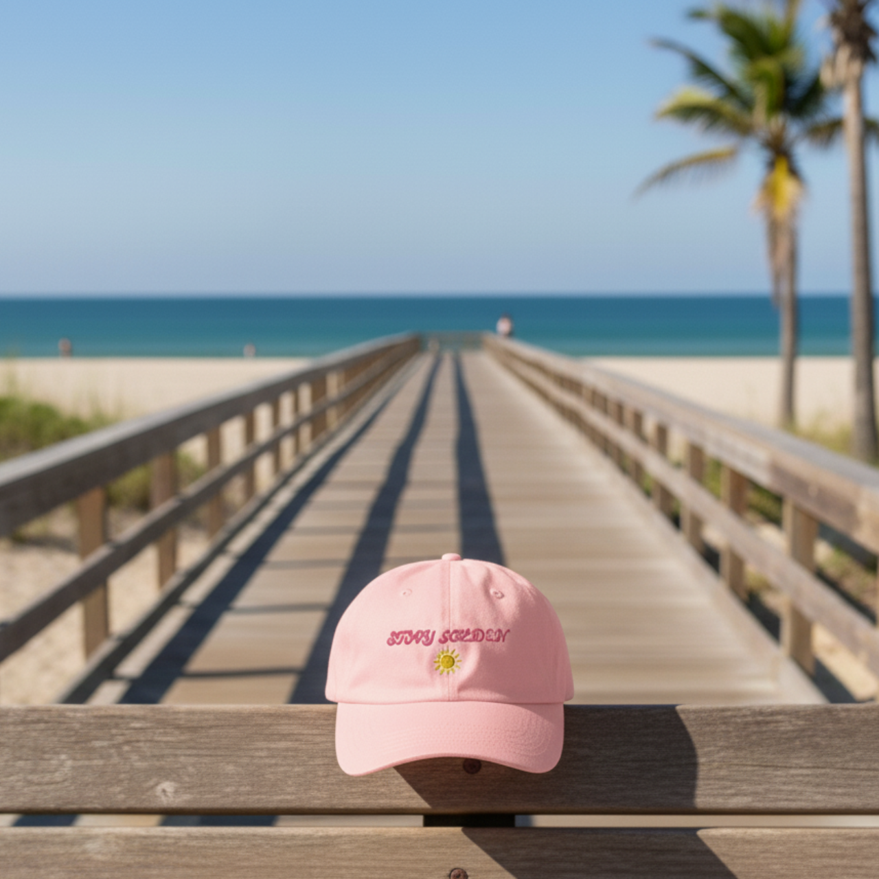 Stay Golden Embroidered Dad Hat | Seafoam Dreams Collection | Retro Beach Vibes product thumbnail image Stay Golden Embroidered Dad Hat | Seafoam Dreams Collection | Retro Beach Vibes product thumbnail image