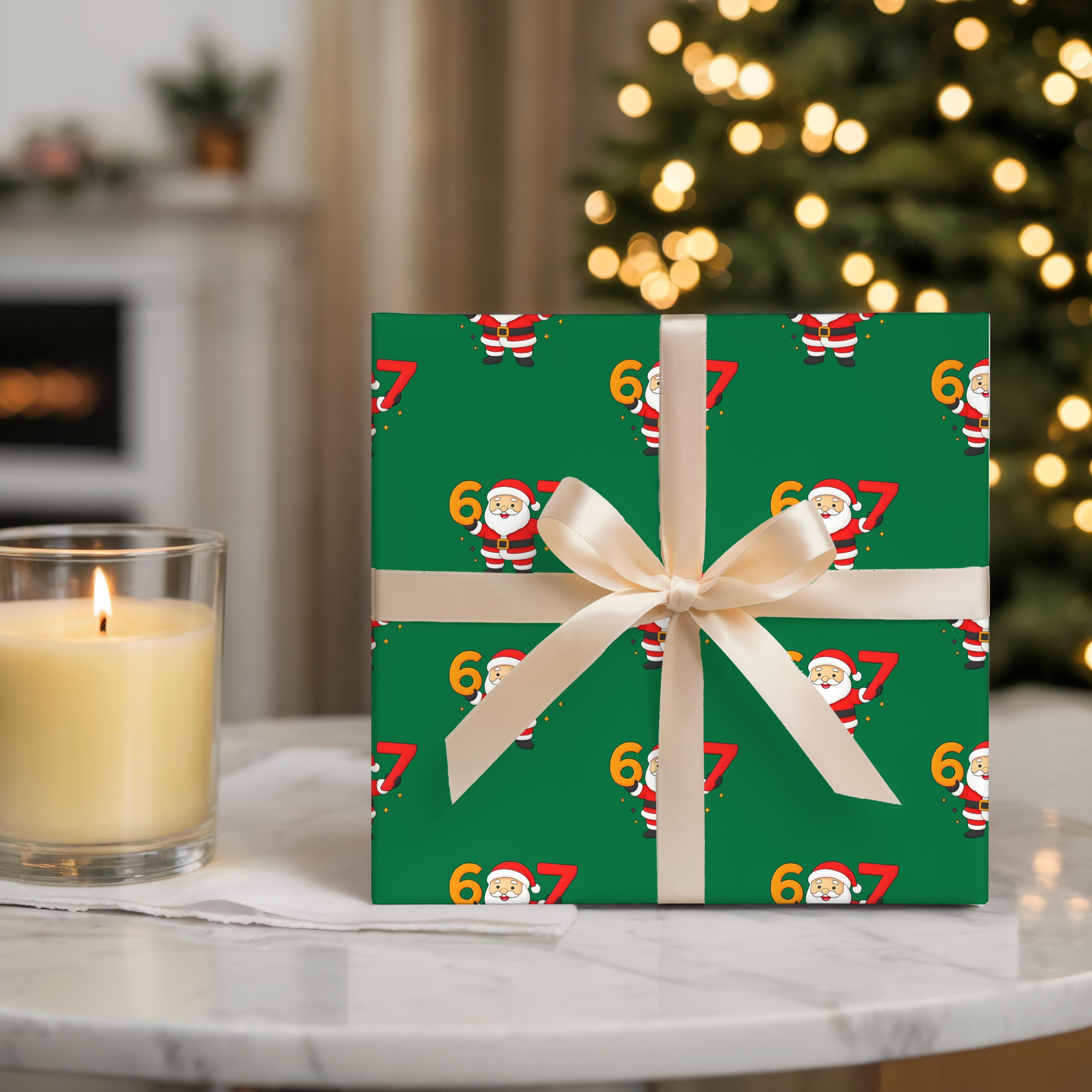 67 Wrapping Paper Festive Santa Wrapping Paper Holiday Gift Wrap for Christmas Celebrations