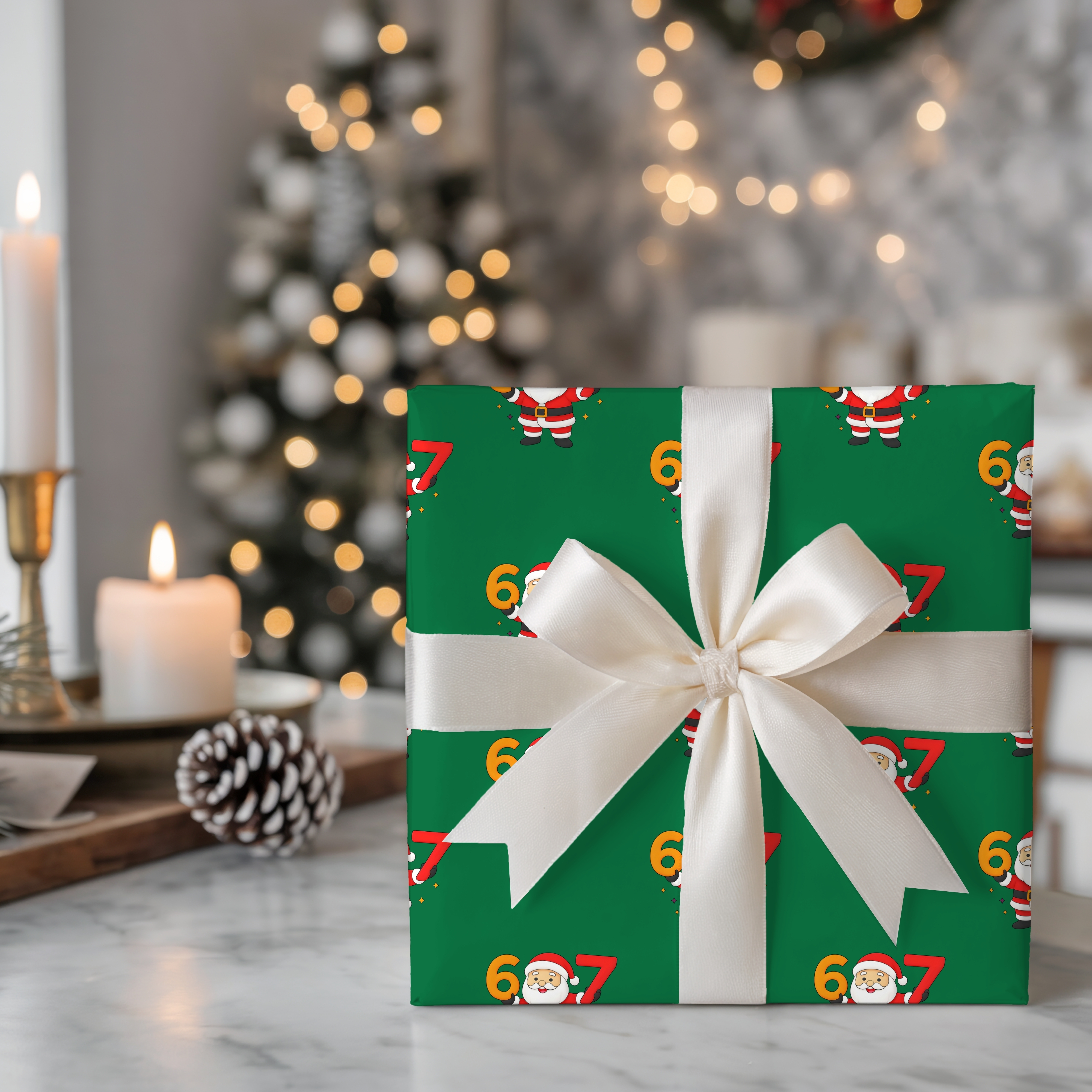 67 Wrapping Paper Festive Santa Wrapping Paper Holiday Gift Wrap for Christmas Celebrations product thumbnail image 67 Wrapping Paper Festive Santa Wrapping Paper Holiday Gift Wrap for Christmas Celebrations product thumbnail image