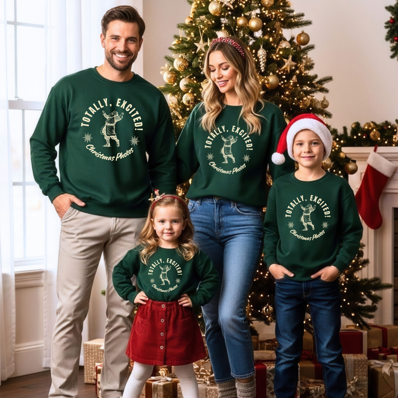 One Totally Excited About Christmas Photos Sweatshirt | Funny Matching Family Christmas Shirt Holiday Photo Unisex Heavy Crewneck Sweatshirt product thumbnail image One Totally Excited About Christmas Photos Sweatshirt | Funny Matching Family Christmas Shirt Holiday Photo Unisex Heavy Crewneck Sweatshirt product thumbnail image