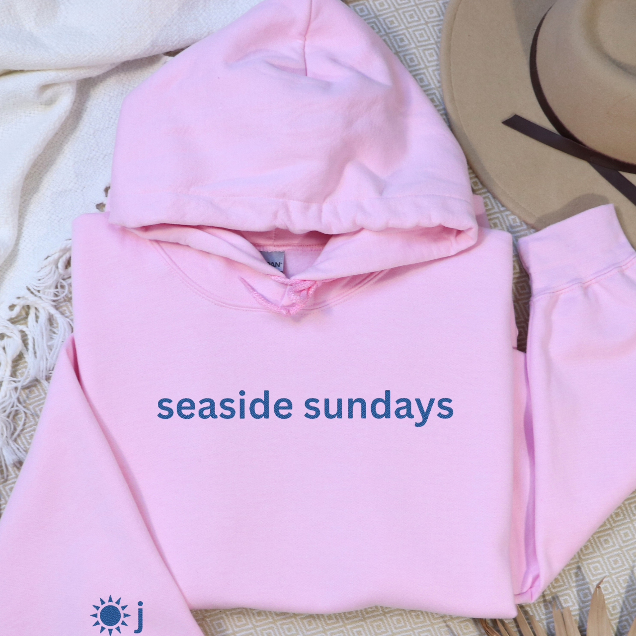 Seaside Sundays Embroidered Sweatshirt – Personalized Coastal Hoodie product thumbnail image Seaside Sundays Embroidered Sweatshirt – Personalized Coastal Hoodie product thumbnail image