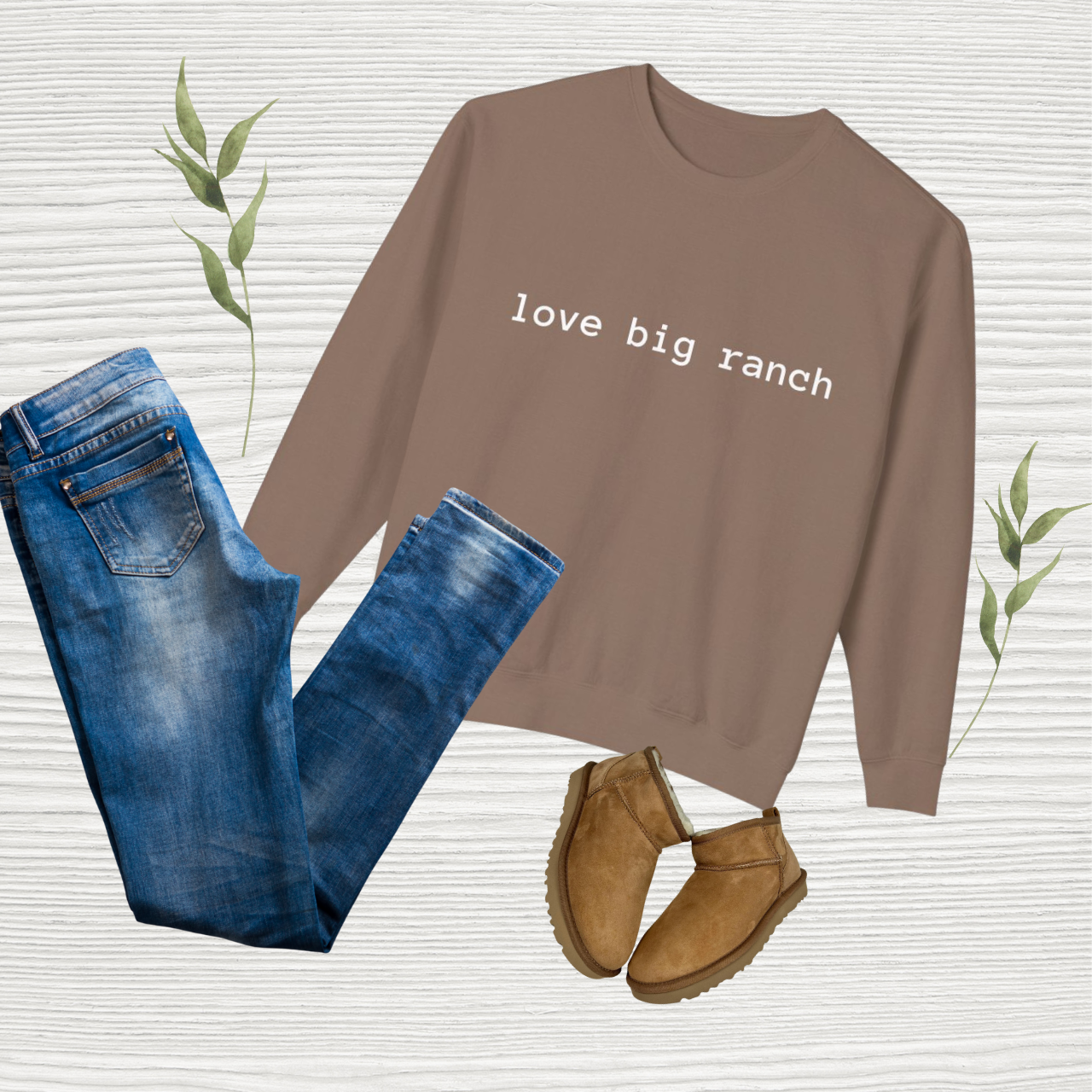 Love Big Ranch Crewneck Sweatshirt | Cozy Everyday Wear, Farm Lifestyle Gift, Casual Outfit, Unisex Apparel, Perfect for All Seasons product thumbnail image Love Big Ranch Crewneck Sweatshirt | Cozy Everyday Wear, Farm Lifestyle Gift, Casual Outfit, Unisex Apparel, Perfect for All Seasons product thumbnail image