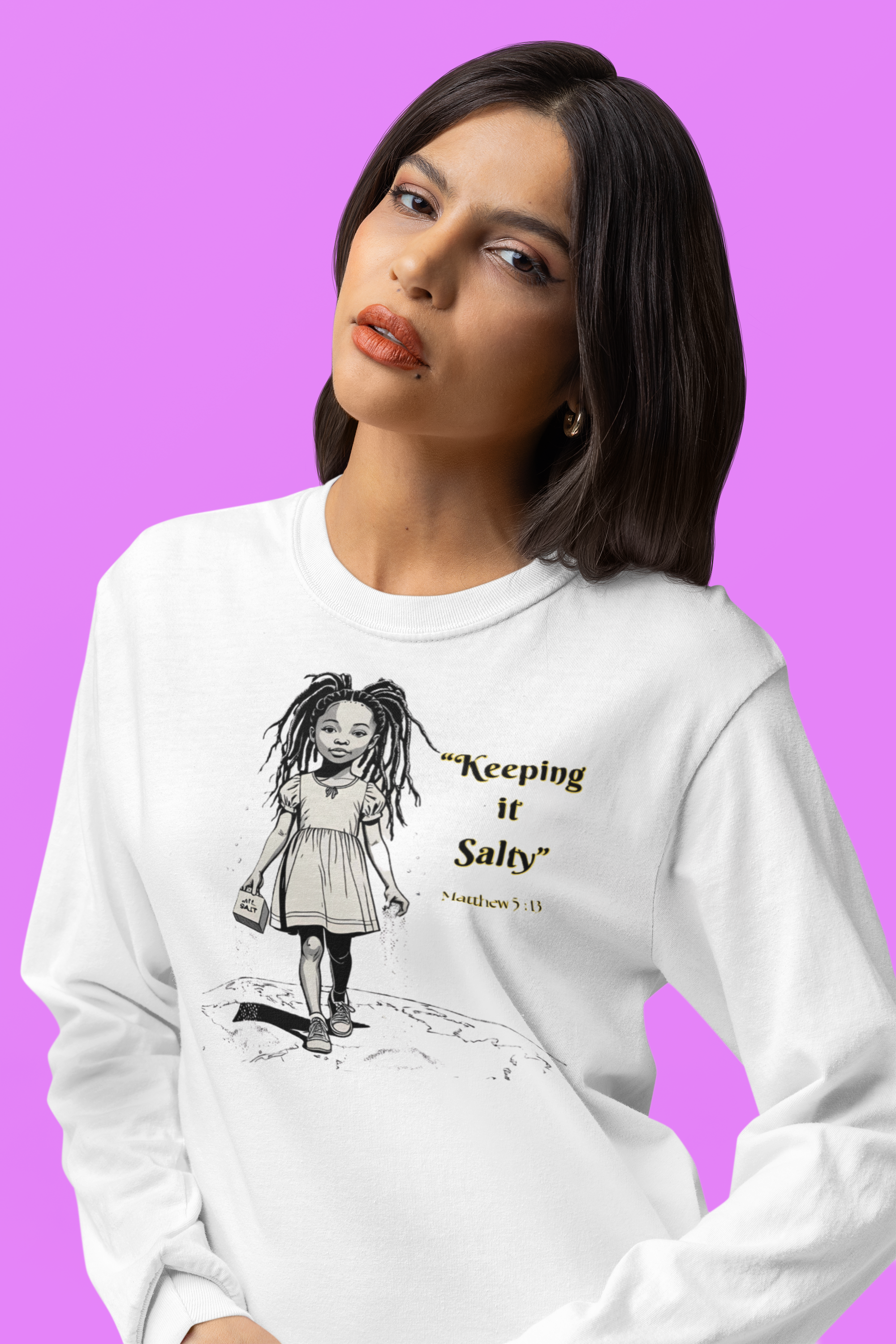 " Salt of the Earth" Faithful Girl Design Long Sleeve Tee- Christian product thumbnail image