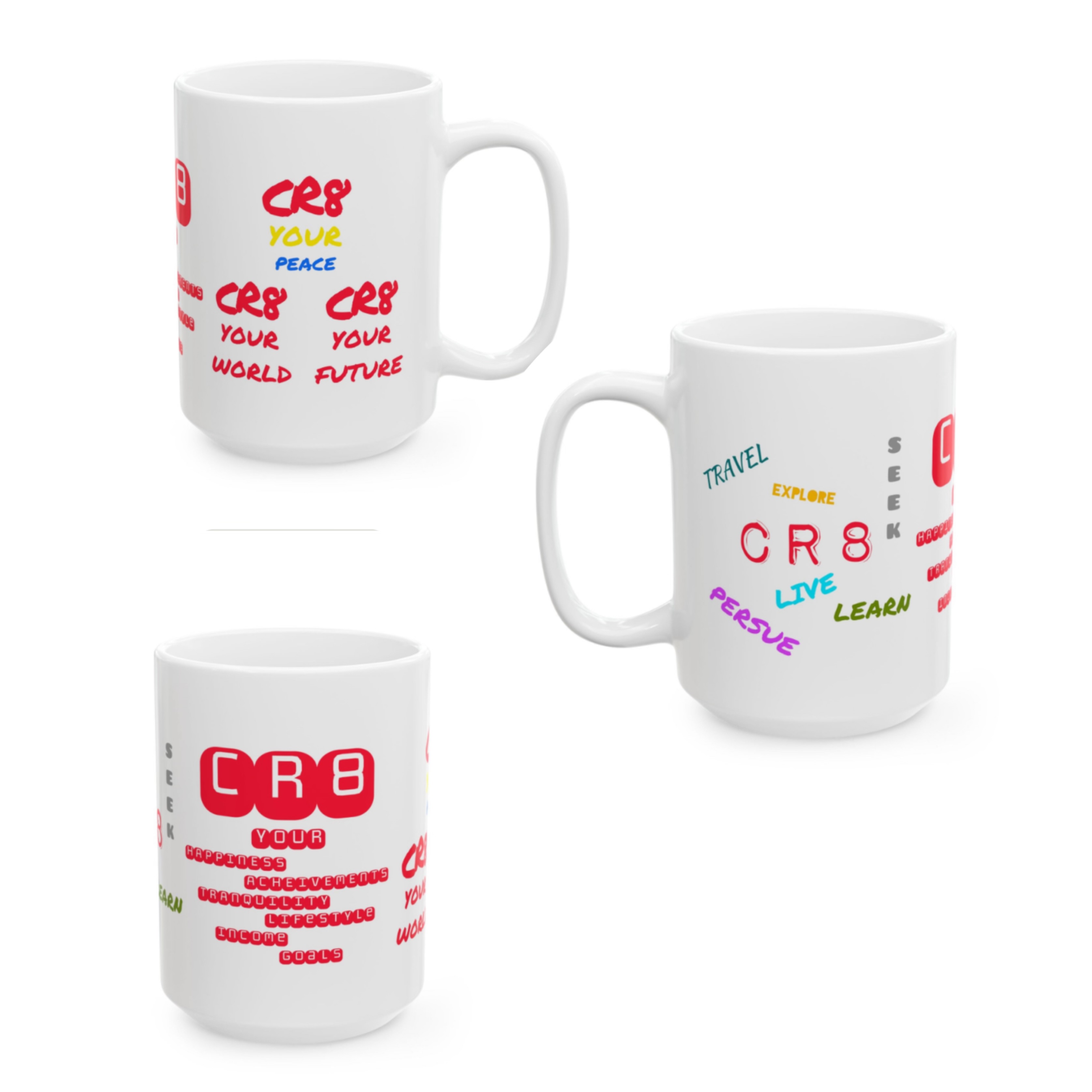 CR8 White Mug 15oz