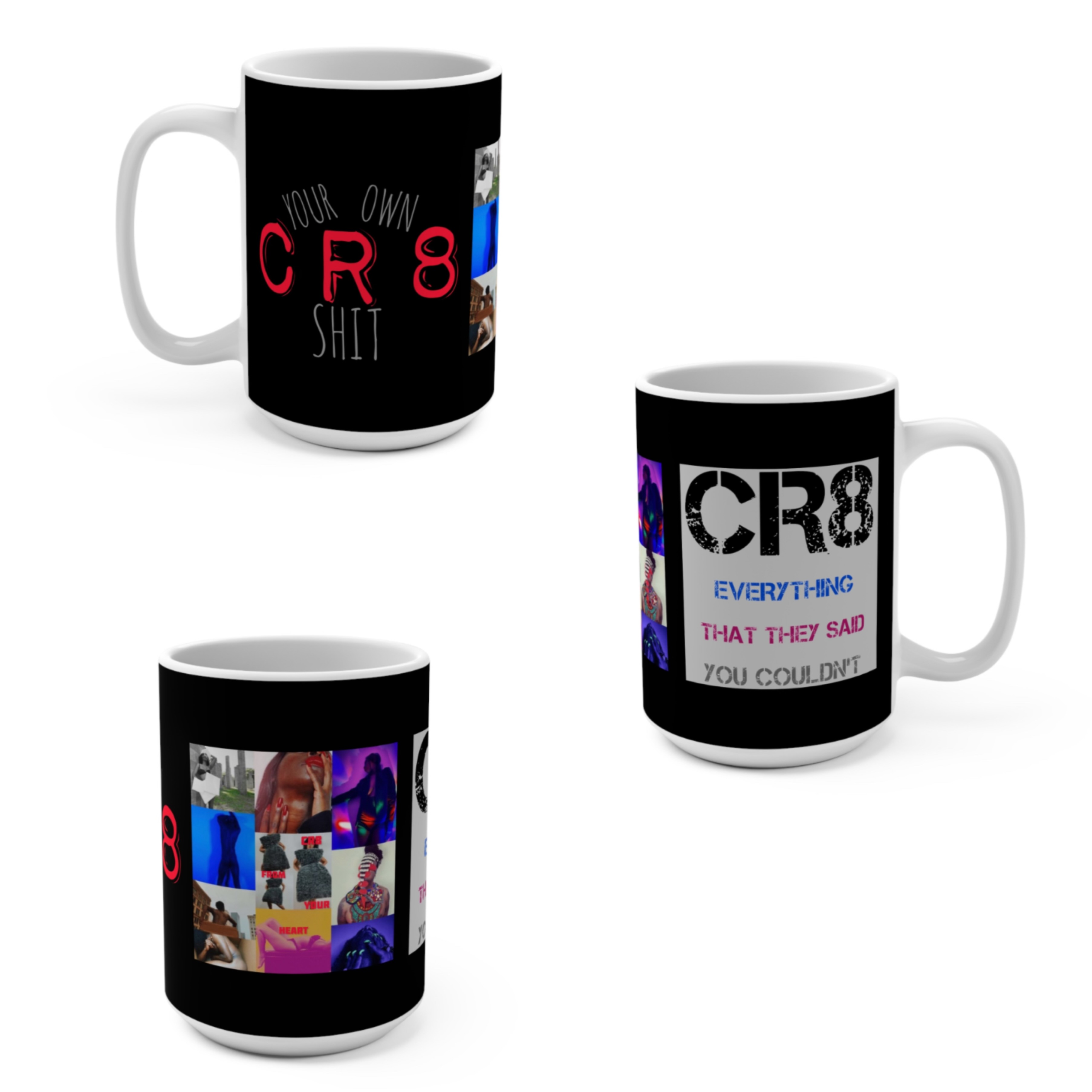 CR8 Black Mug 15oz