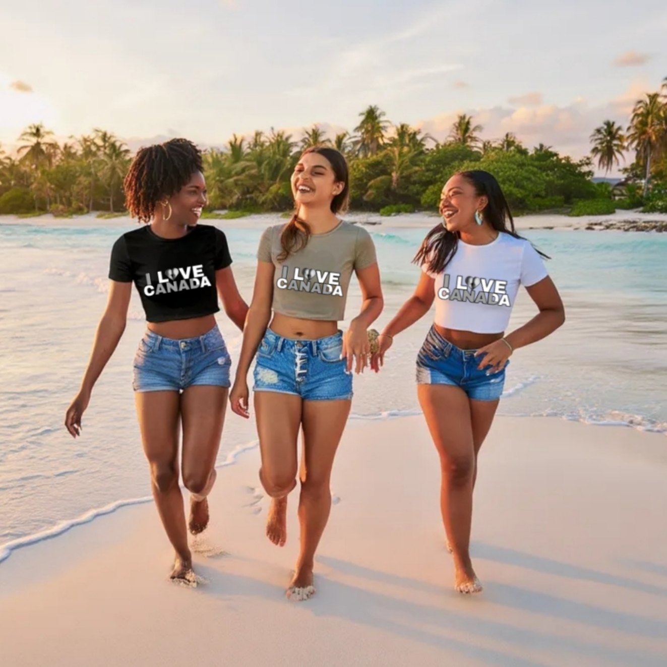 Love Canada Crop Tee for Women product thumbnail image