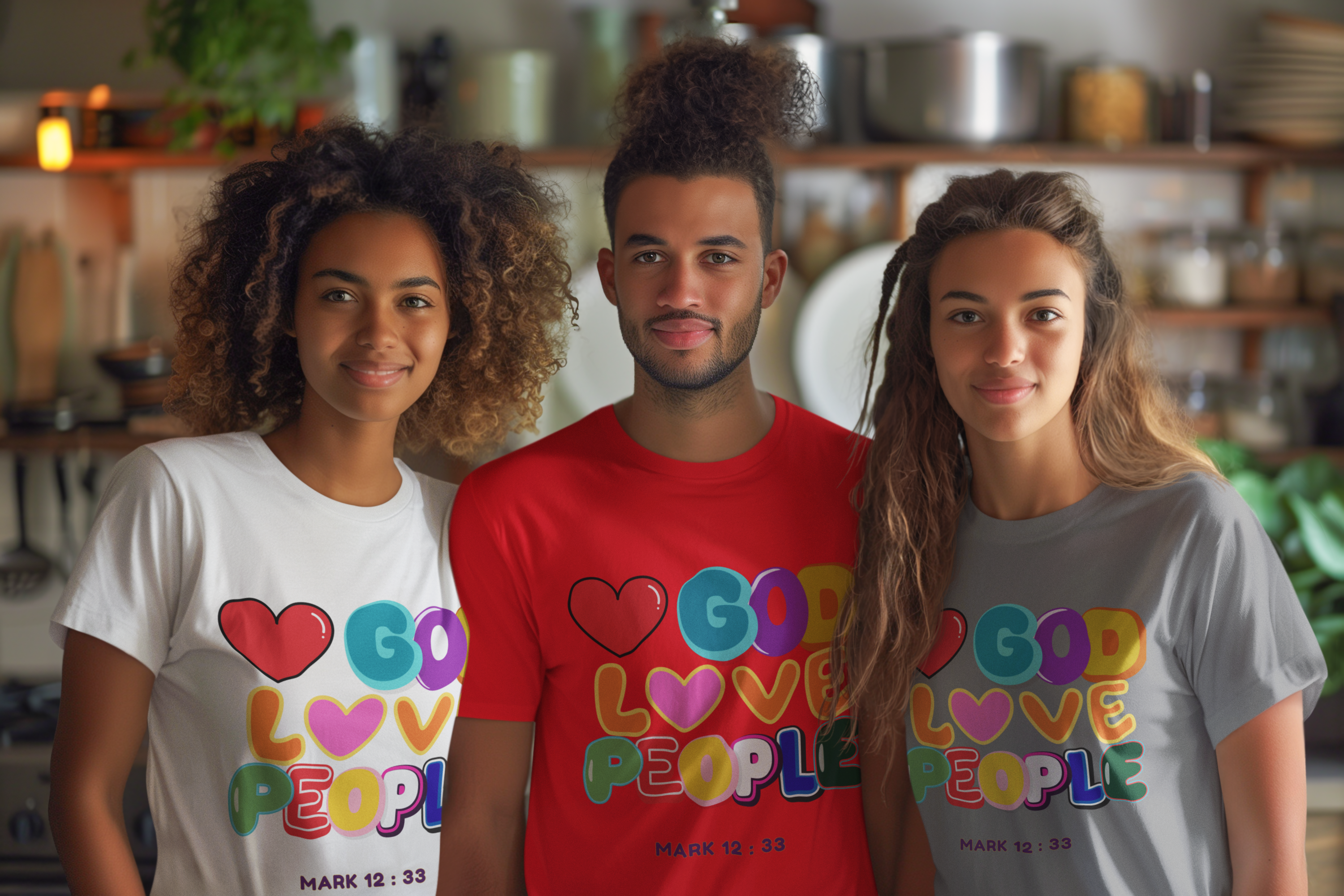 " LOVE GOD LOVE PEOPLE" Faith Design Unisex T-Shirt product thumbnail image
