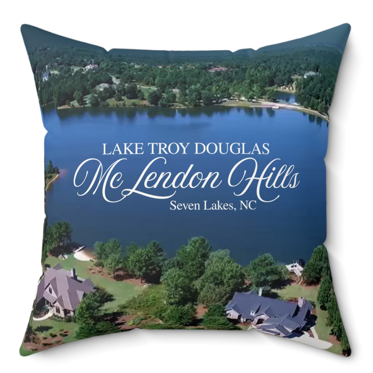 Lake Troy Douglas McLendon Hills Pillow with Blue Back
