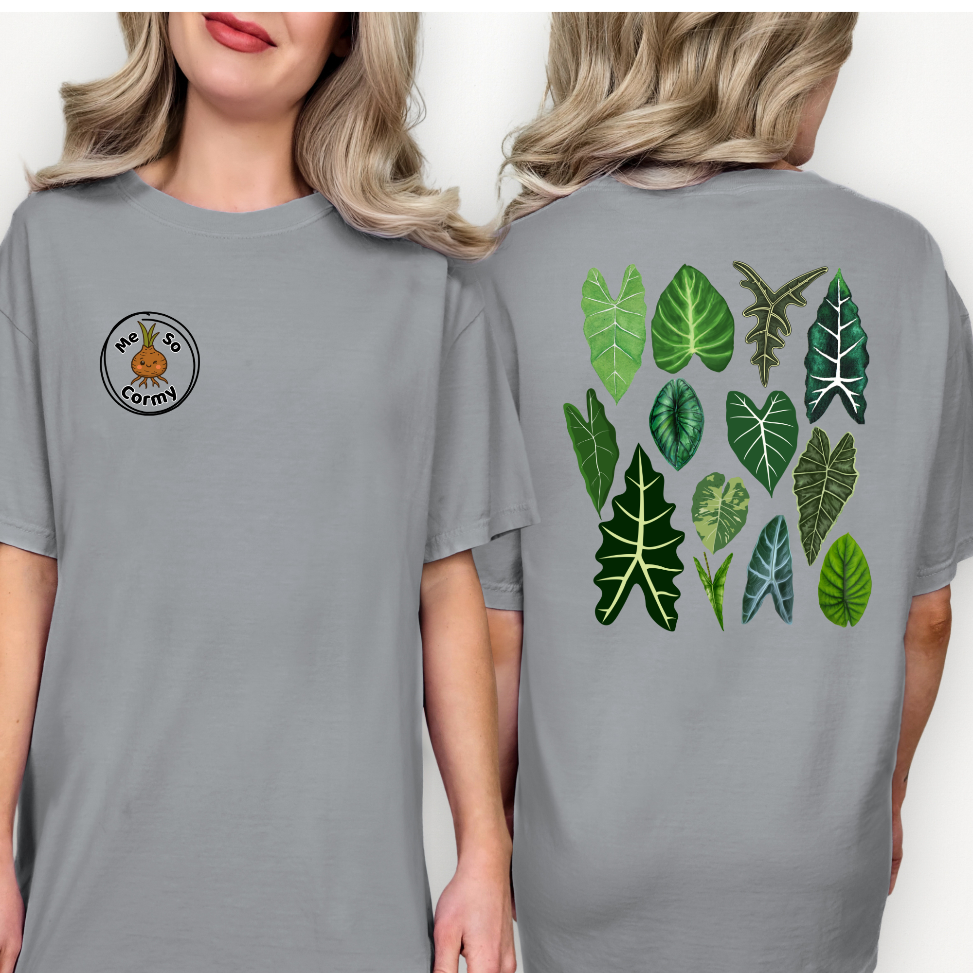 Me So Cormy Shirt - Alocasia Lover Gift - Plant Mom Dad Tee - Botanical Leaf Collection T-Shirt - Funny Plant Pun Apparel - Houseplant Shirt