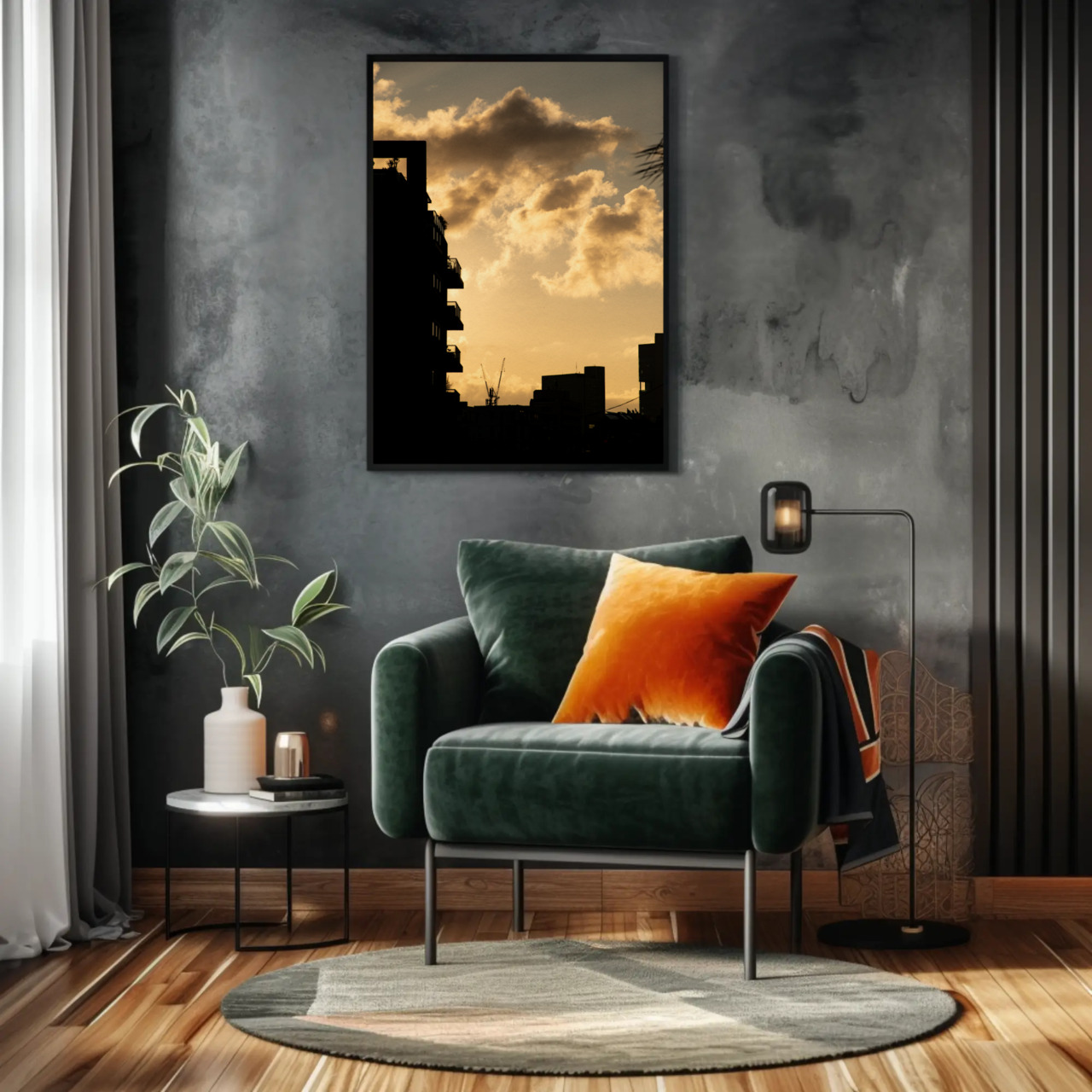 Framed Fine Art Prints - Sunset Silhouette Wall Decor product thumbnail image