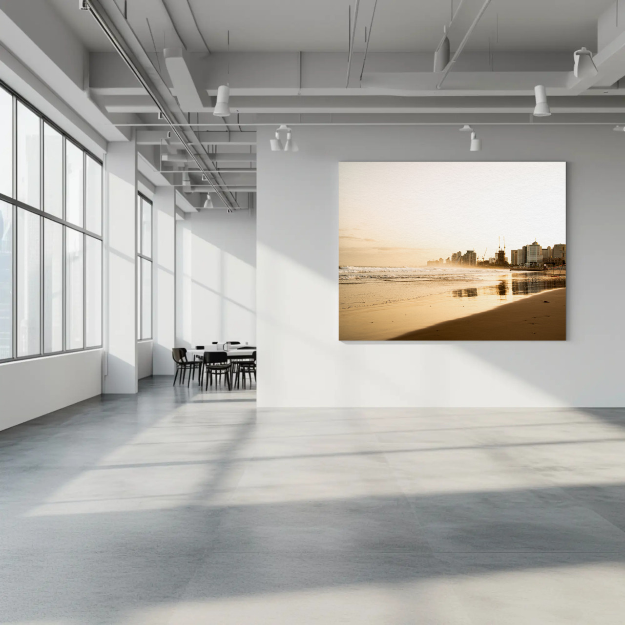 Elegant Beachscape Fine Art Print with Passepartout Frame product thumbnail image