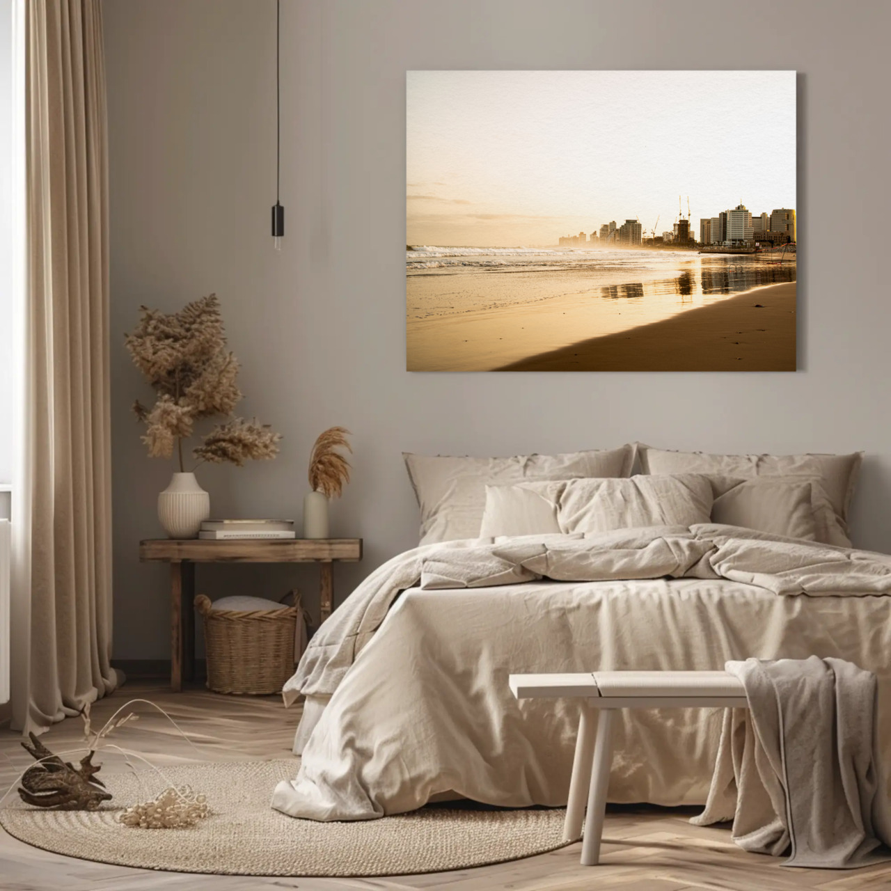 Elegant Beachscape Fine Art Print with Passepartout Frame product thumbnail image