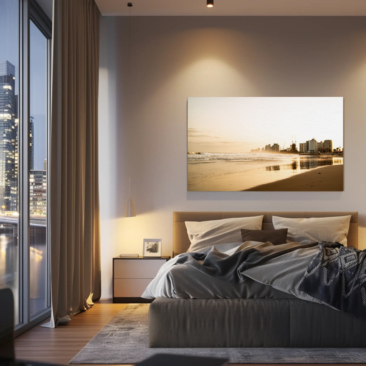 Elegant Beachscape Fine Art Print with Passepartout Frame product thumbnail image