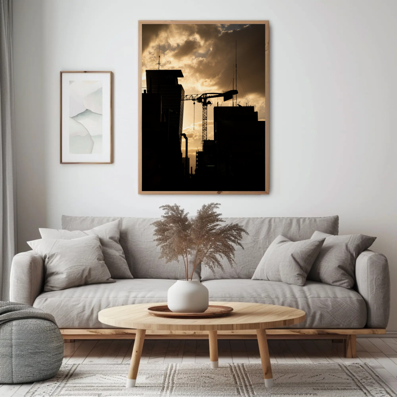 Urban Sunrise Silhouette Giclée Print | City Crane Wall Art product thumbnail image