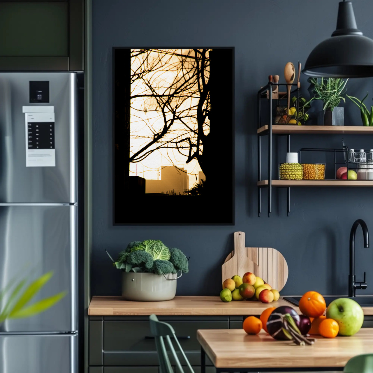 Golden Sunrise Silhouette Framed Print (16″ x 20″) product thumbnail image