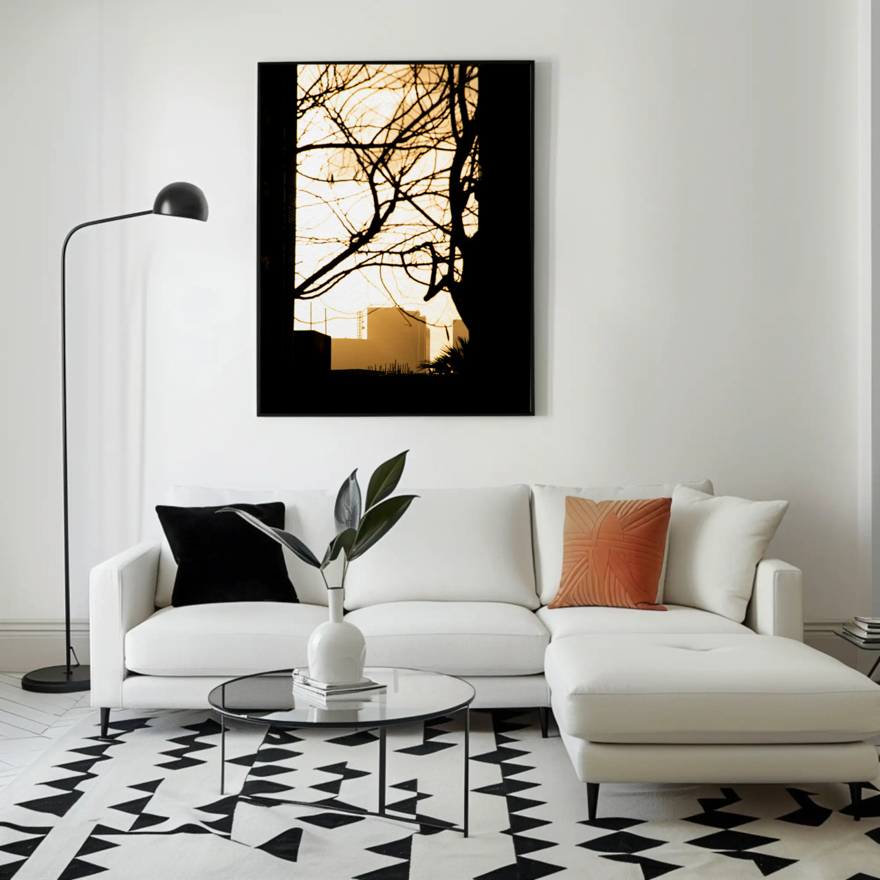 Golden Sunrise Silhouette Framed Print (16″ x 20″) product thumbnail image Golden Sunrise Silhouette Framed Print (16″ x 20″) product thumbnail image