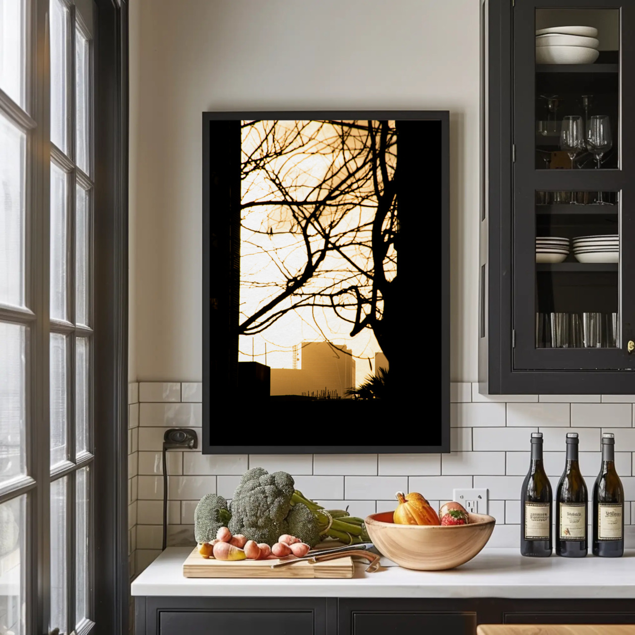 Golden Sunrise Silhouette Framed Print (16″ x 20″) product thumbnail image