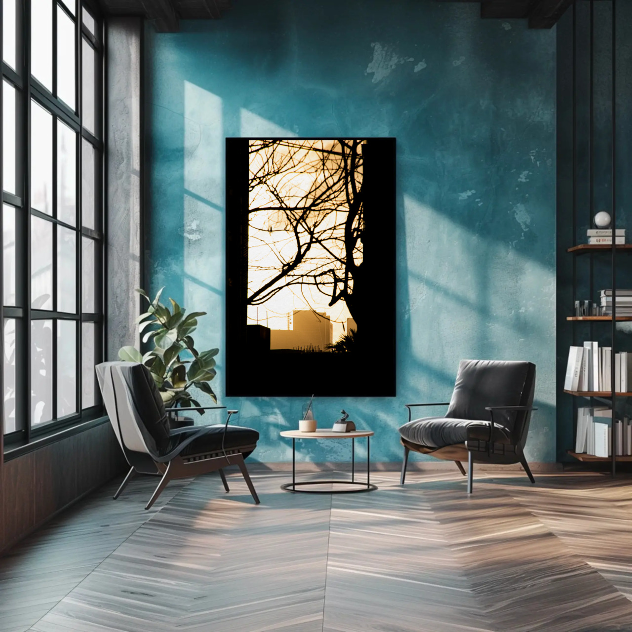 Golden Sunrise Silhouette Framed Print (16″ x 20″) product thumbnail image