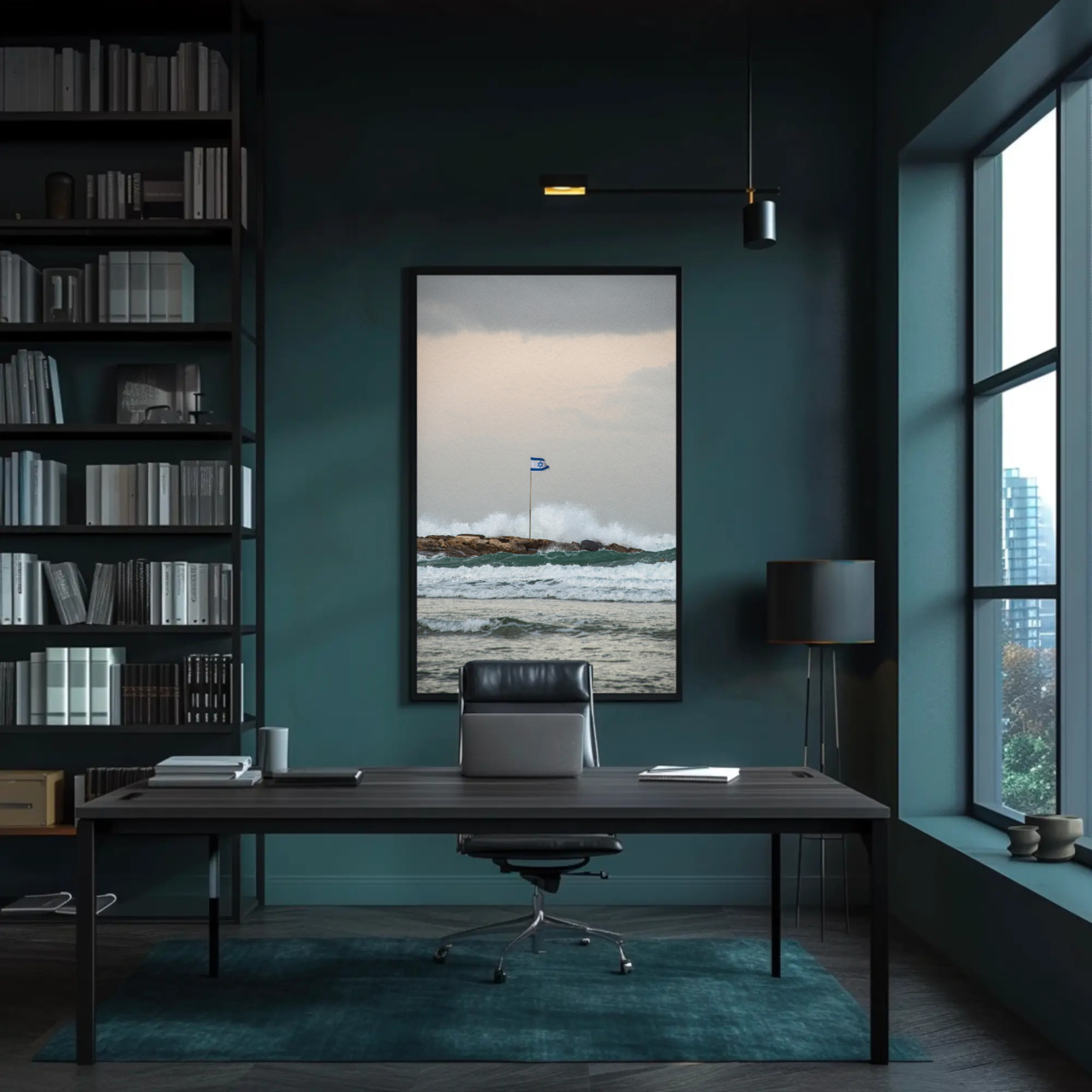 Fine Art Print (Passepartout Paper Frame) - Breakwater Flag at Dawn product thumbnail image Fine Art Print (Passepartout Paper Frame) - Breakwater Flag at Dawn product thumbnail image