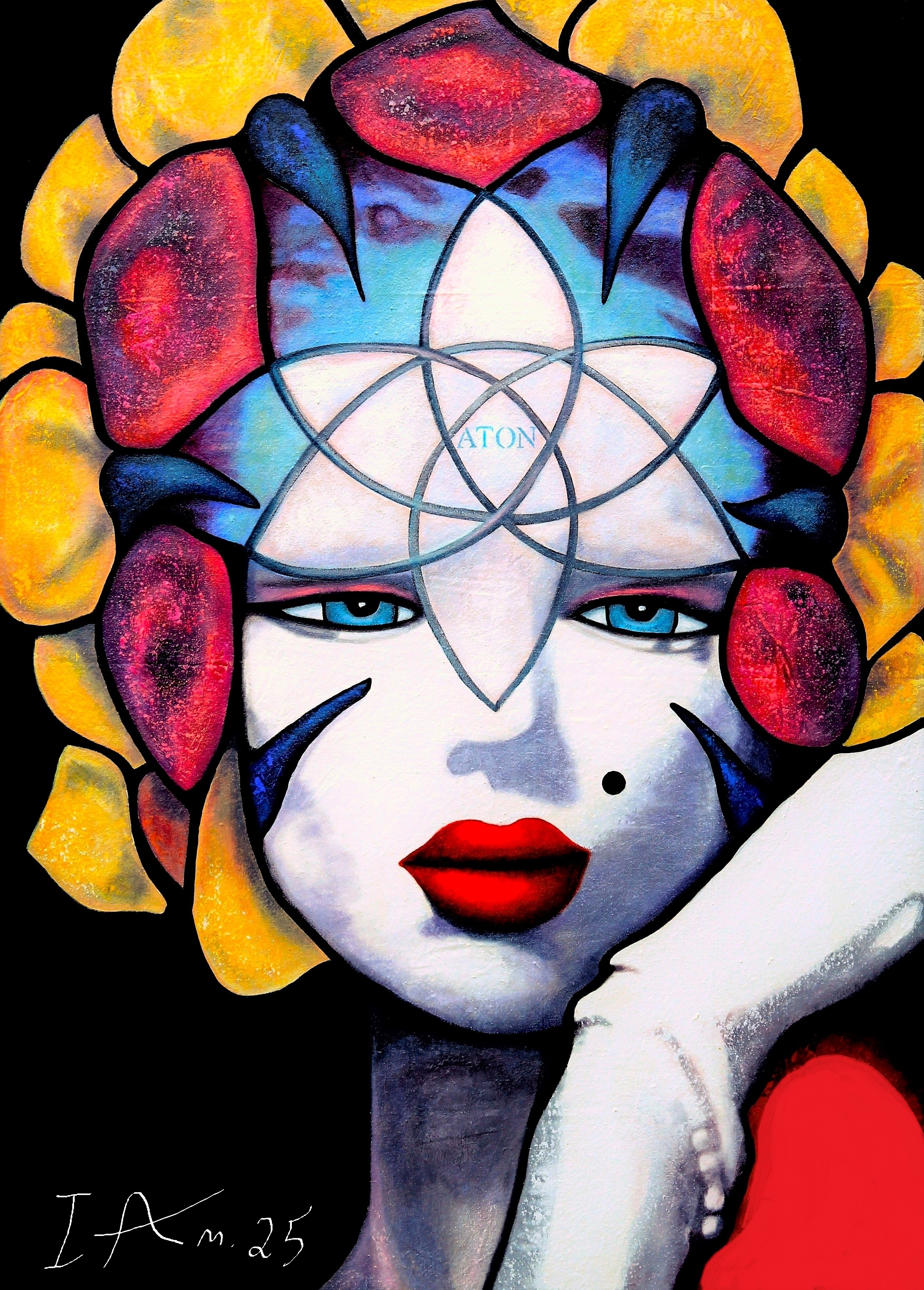 Fine Art Print - Marilyn Monroe Beautiful Mind Flower Spirit ATON Female Portrait