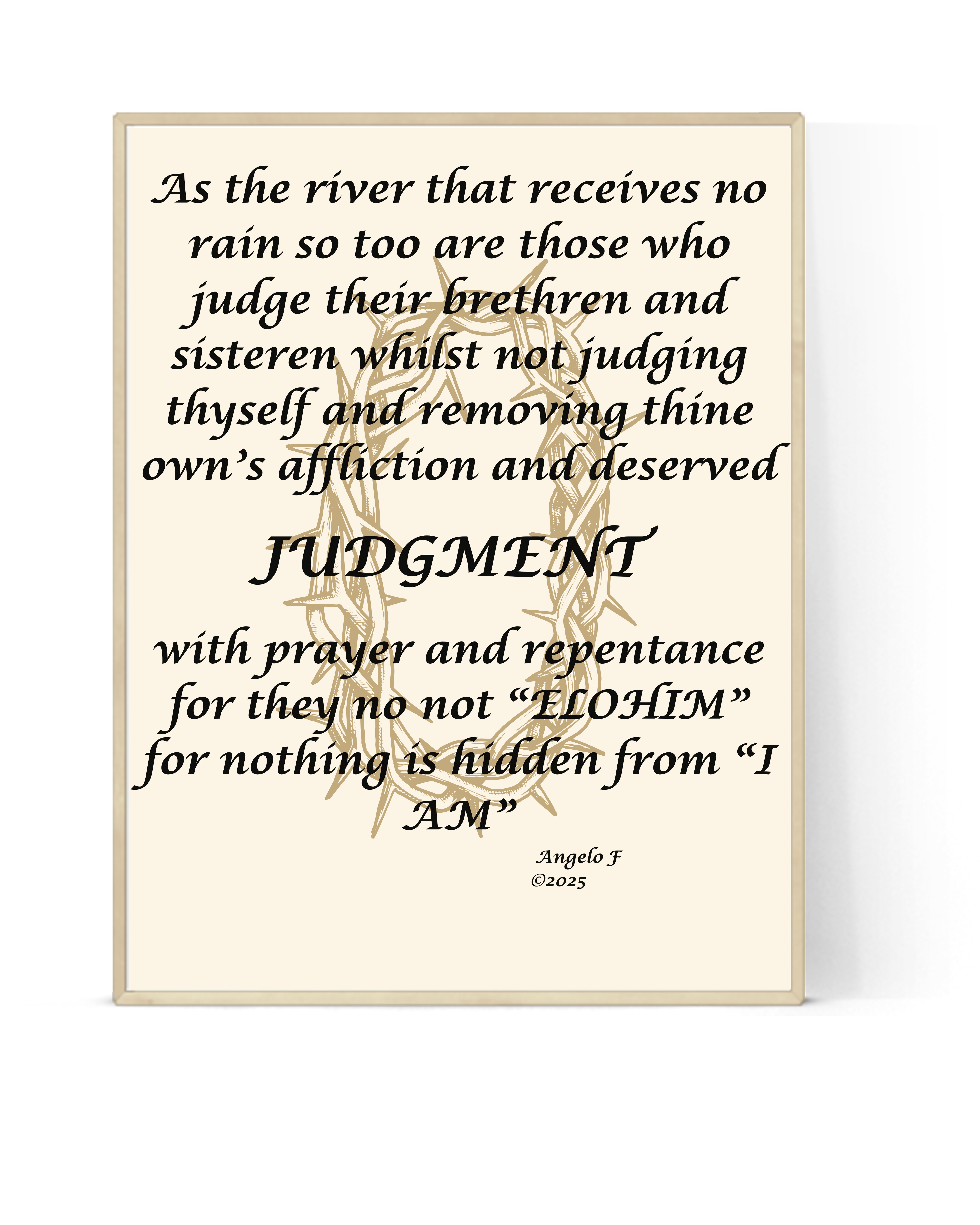 Inspirational Satin Poster - Judgment Quote for Reflection and Faith product thumbnail image Inspirational Satin Poster - Judgment Quote for Reflection and Faith product thumbnail image
