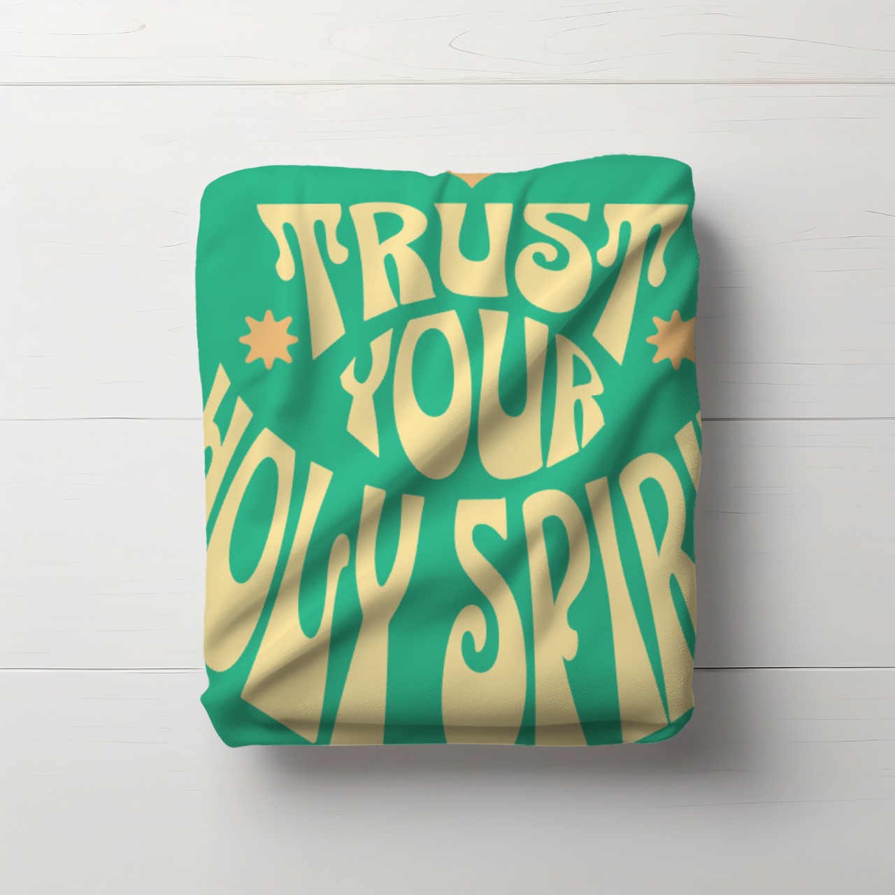 Inspirational Trust Your Holy Spirit Lightweight Velveteen Plushie Blanket, Christianity Gifted, Bible Verse Scriptural product thumbnail image