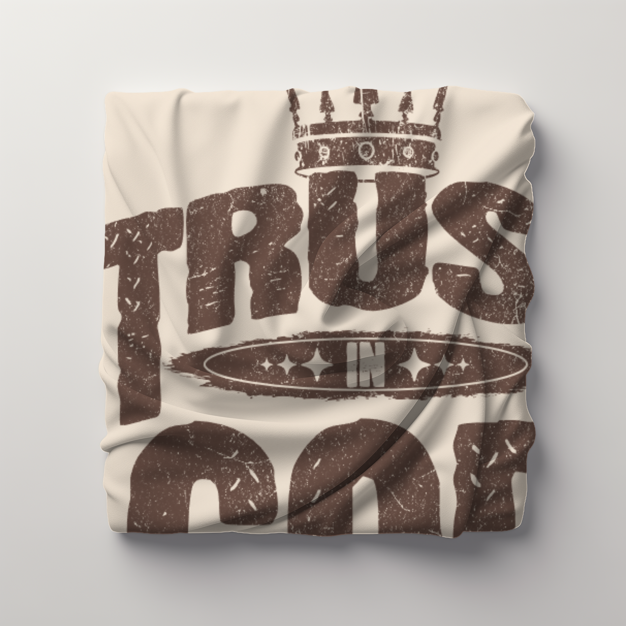 Inspirational Trust In God Lightweight Velveteen Plushie Blanket featuring a Bible Verse Scriptural product thumbnail image