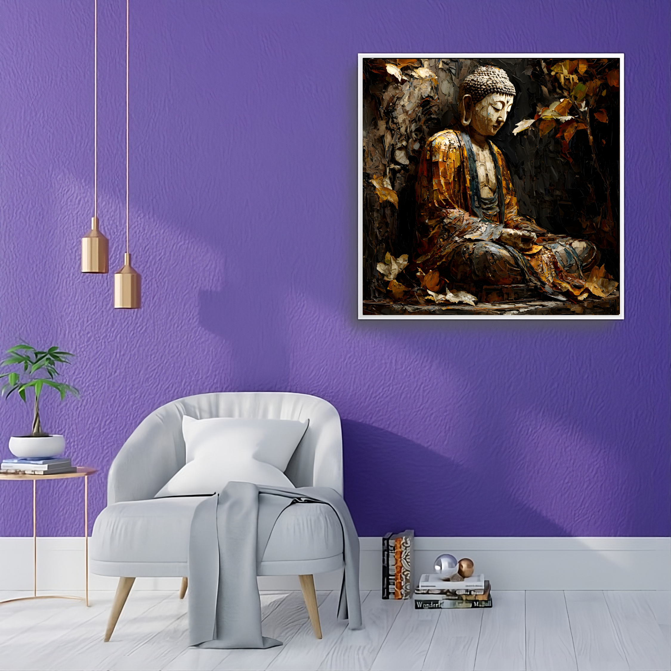 Artistic Silk Poster - Colorful Buddha Meditating in Temple Square Paper Artwork Print for Home & Outdoor Decor Artistic Silk Poster - Colorful Buddha Meditating in Temple Square Paper Artwork Print for Home & Outdoor Decor